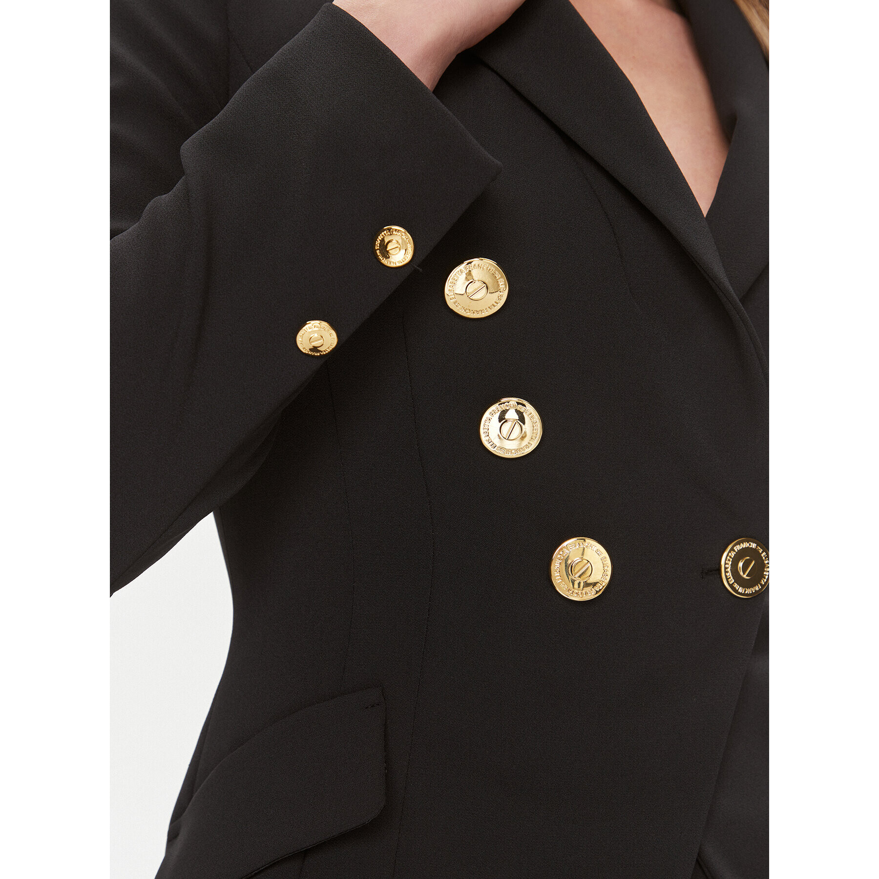 Elisabetta Franchi Сако GI-061-36E3-V600 Черен Regular Fit - Pepit.bg