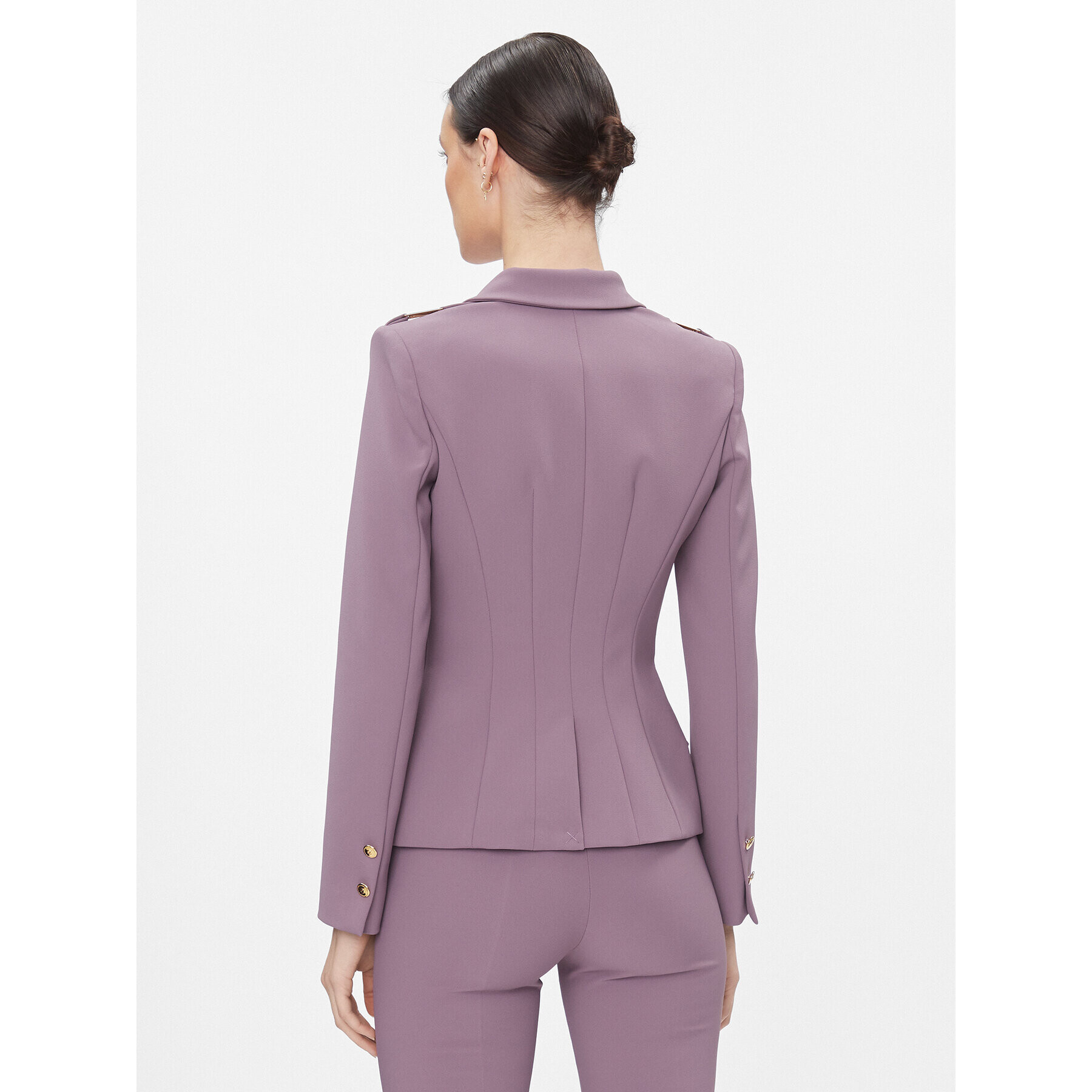 Elisabetta Franchi Сако GI-061-36E3-V600 Виолетов Slim Fit - Pepit.bg