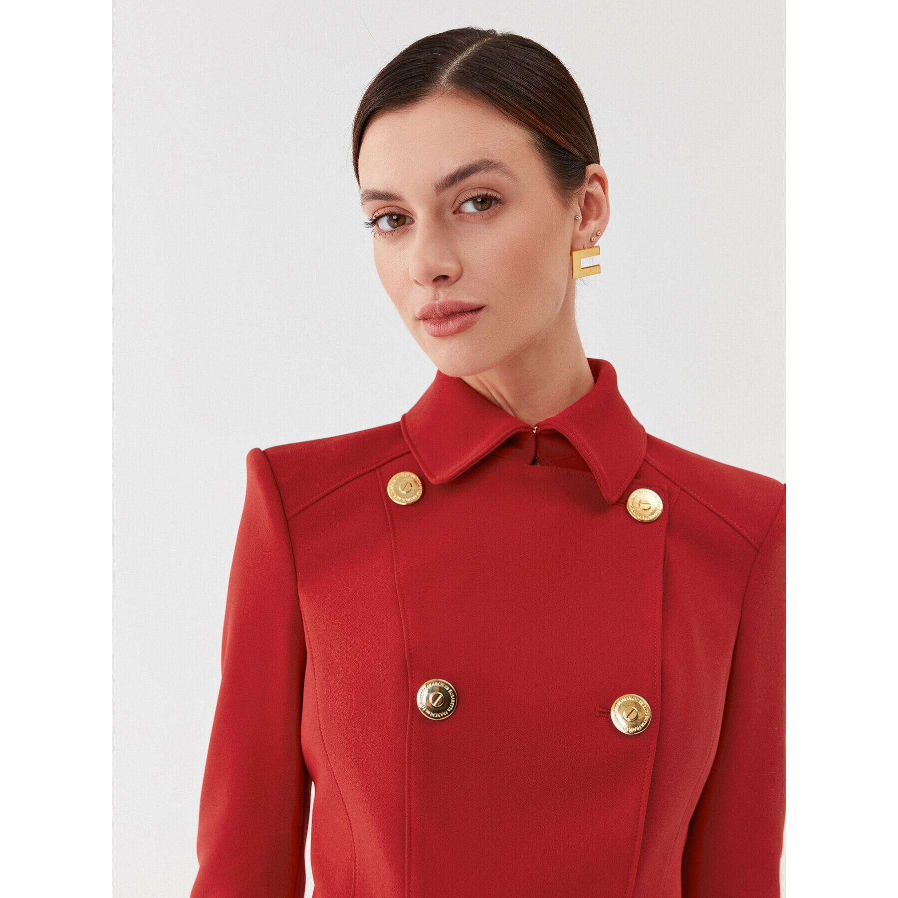 Elisabetta Franchi Сако GI-066-36E2-V580 Червен Regular Fit - Pepit.bg