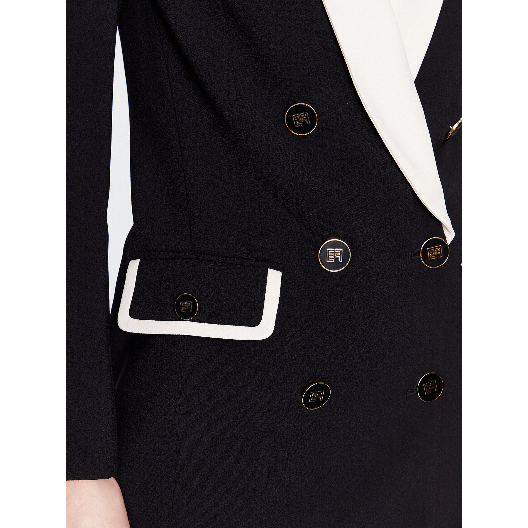 Elisabetta Franchi Сако GI-076-32E2-V650 Черен Regular Fit - Pepit.bg