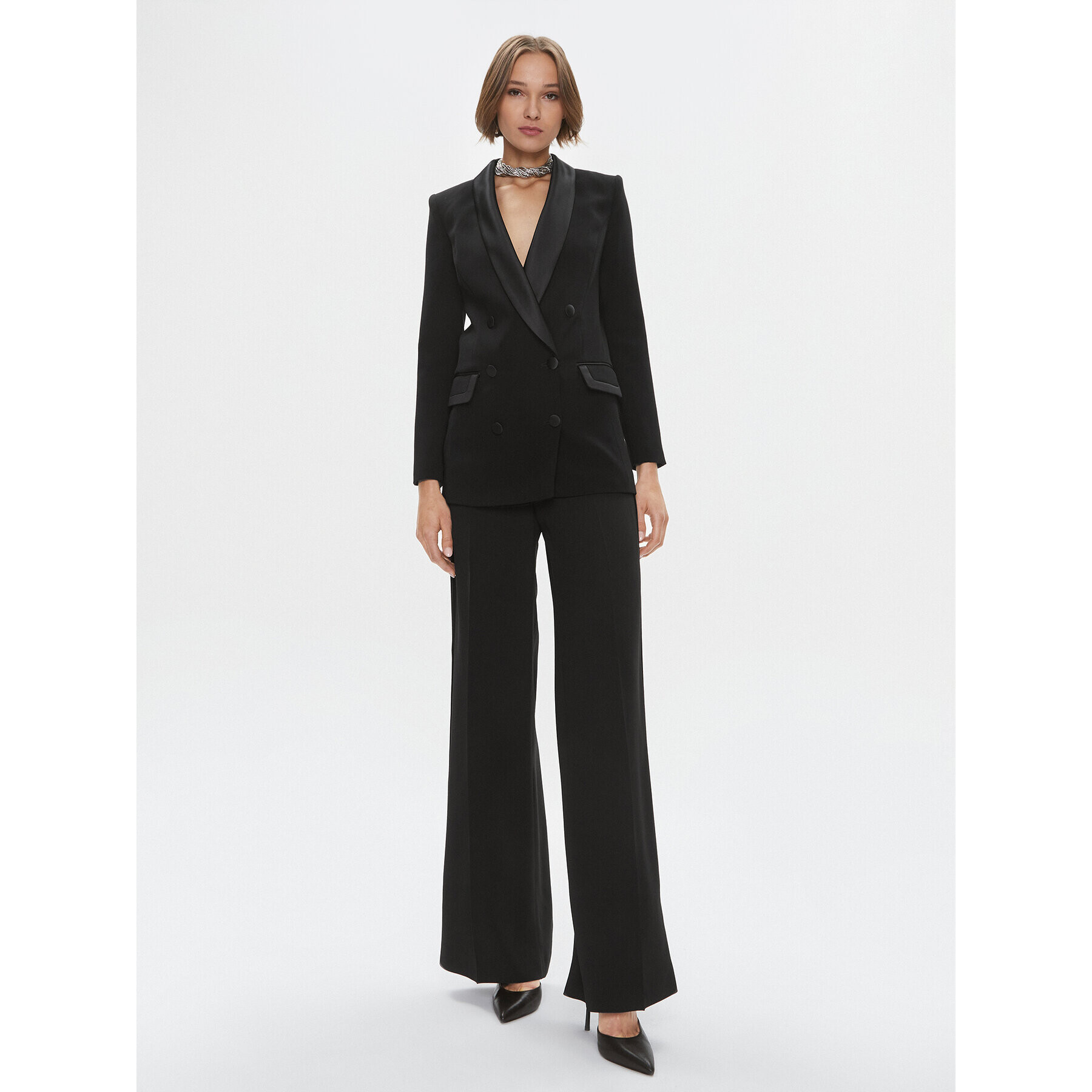 Elisabetta Franchi Сако GI-093-37E2-V550 Черен Regular Fit - Pepit.bg