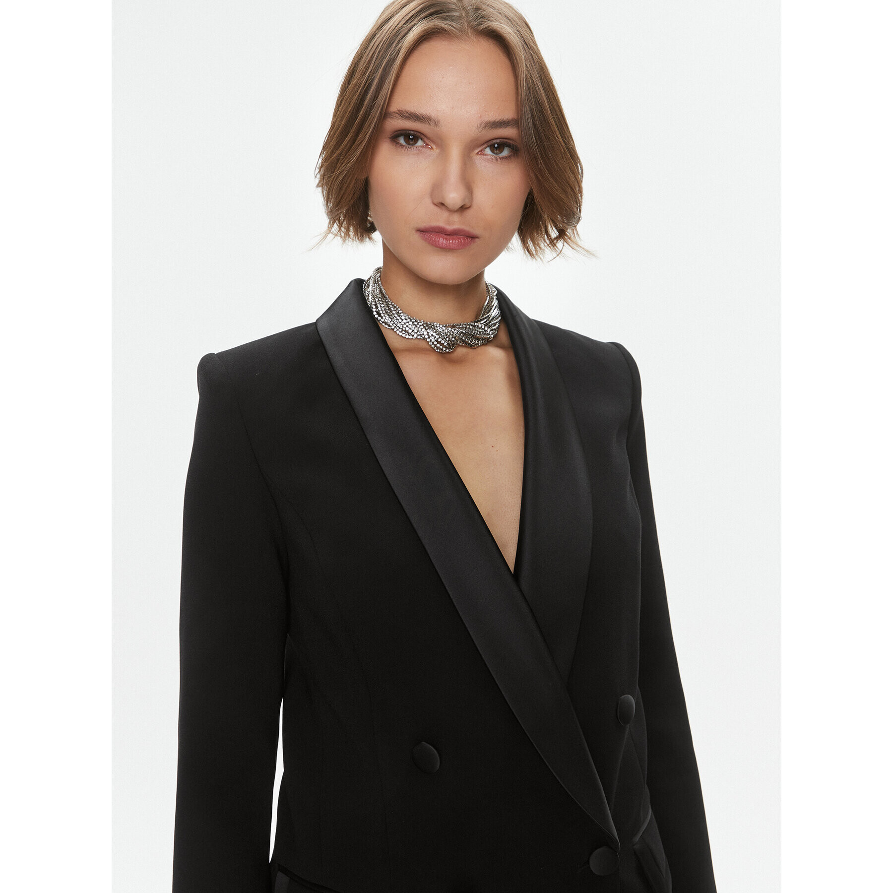 Elisabetta Franchi Сако GI-093-37E2-V550 Черен Regular Fit - Pepit.bg