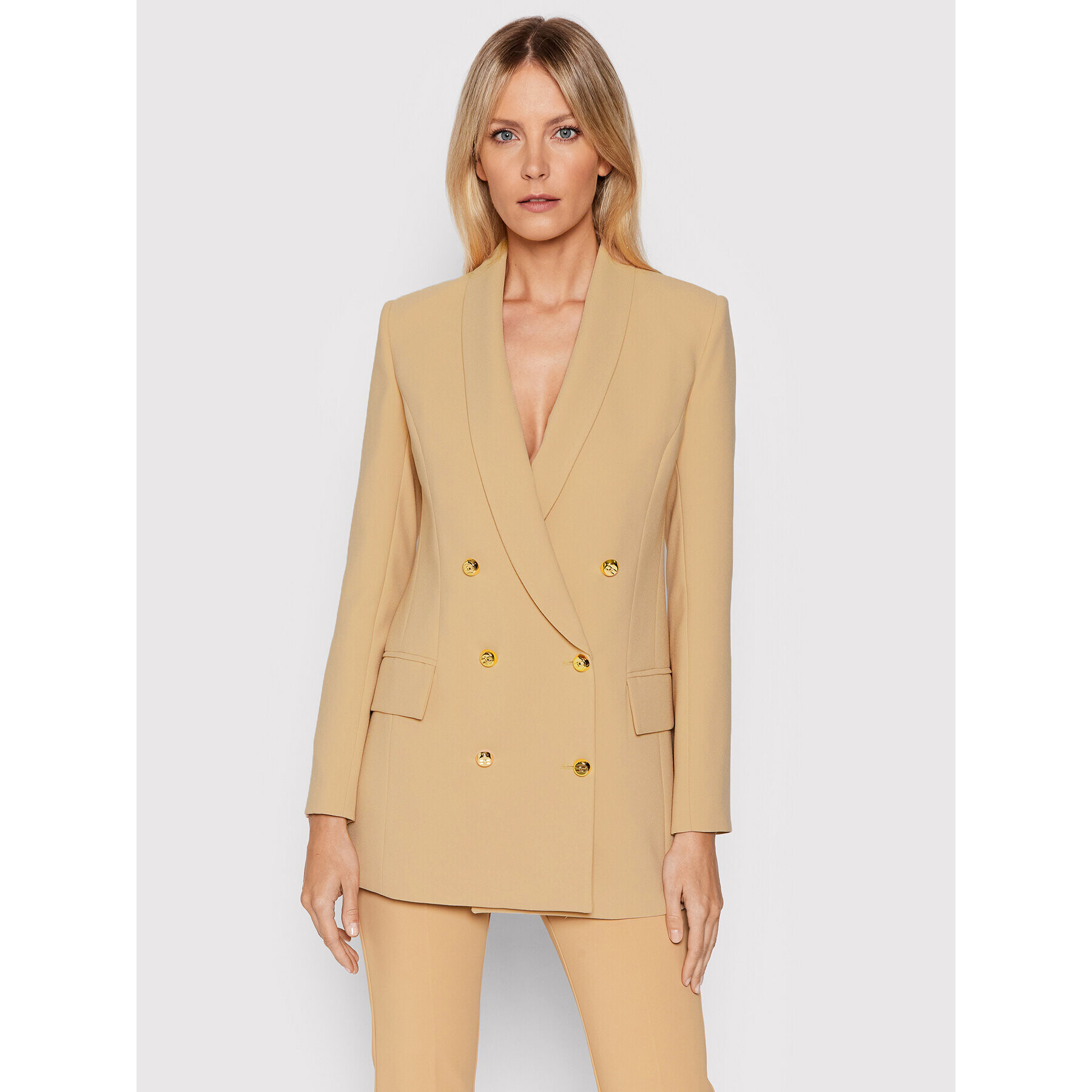 Elisabetta Franchi Сако GI-978-16E2-V540 Бежов Regular Fit - Pepit.bg