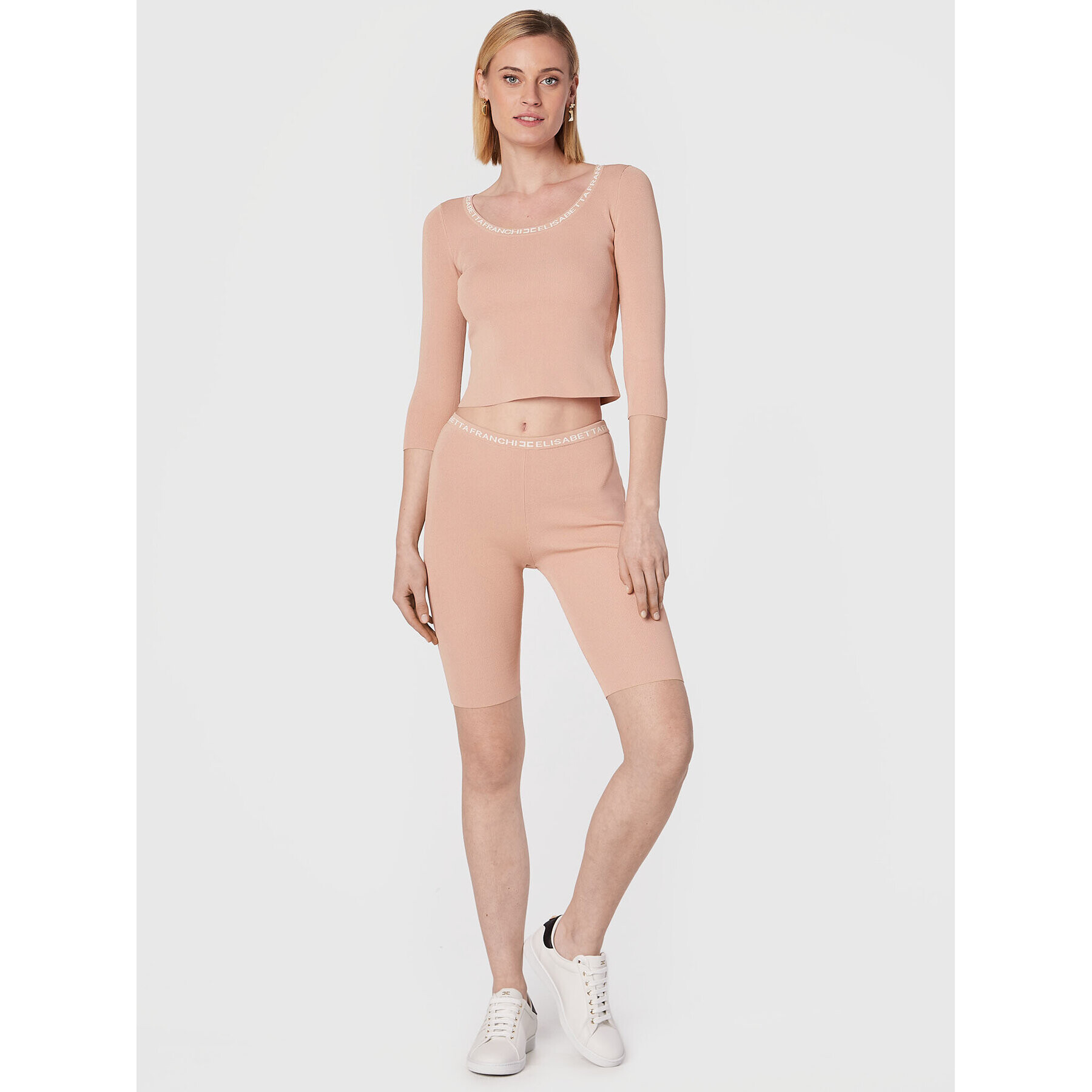 Elisabetta Franchi Спортни шорти KS-05B-26E2-V210 Розов Slim Fit - Pepit.bg