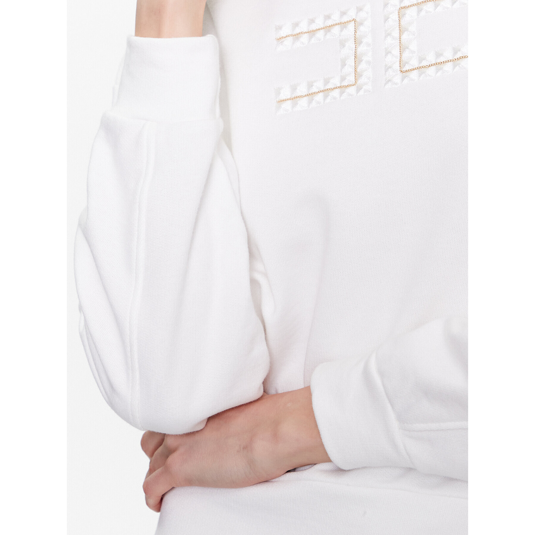 Elisabetta Franchi Суитшърт MD-001-31E2-V280 Бял Regular Fit - Pepit.bg