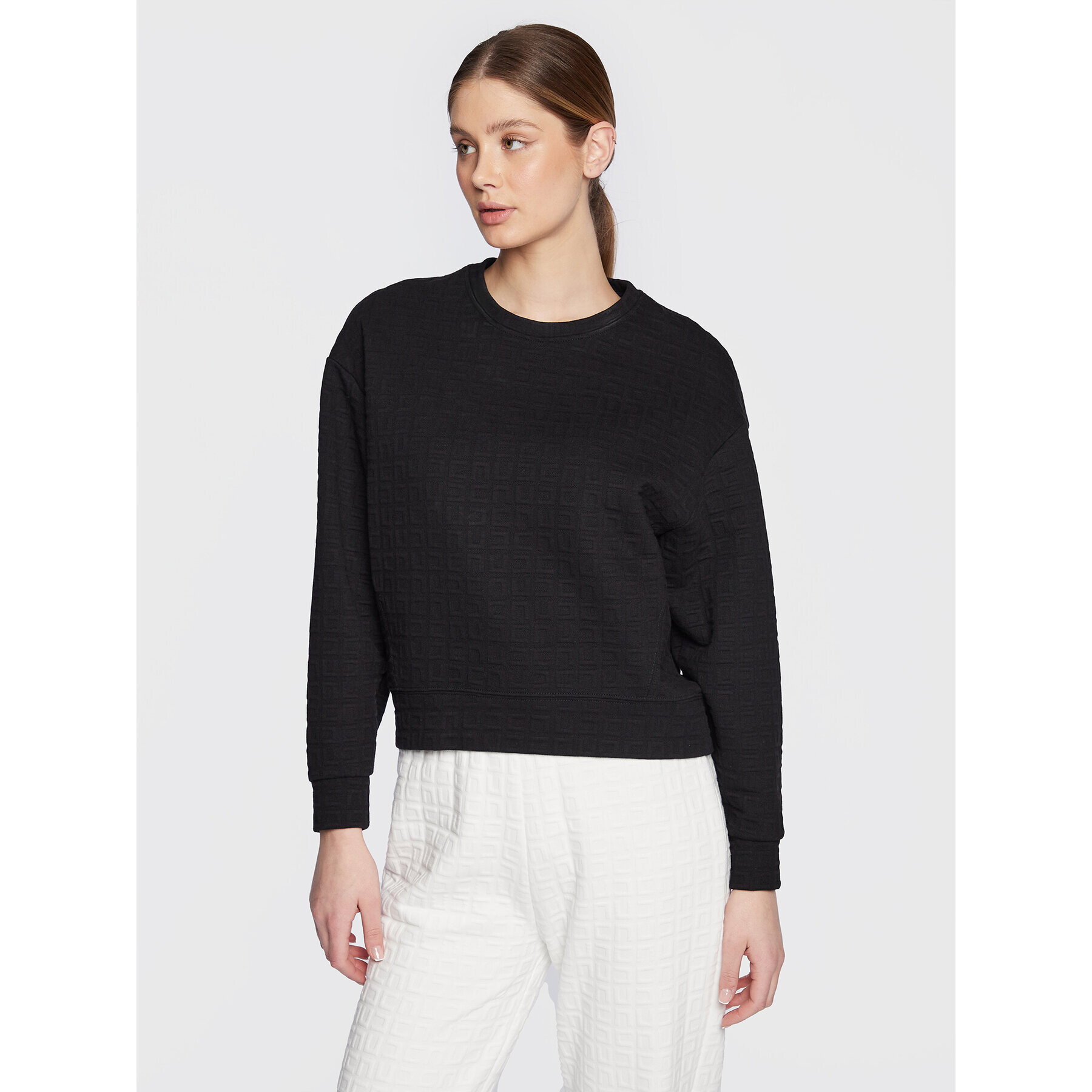Elisabetta Franchi Суитшърт MD-003-31E2-V240 Черен Oversize - Pepit.bg
