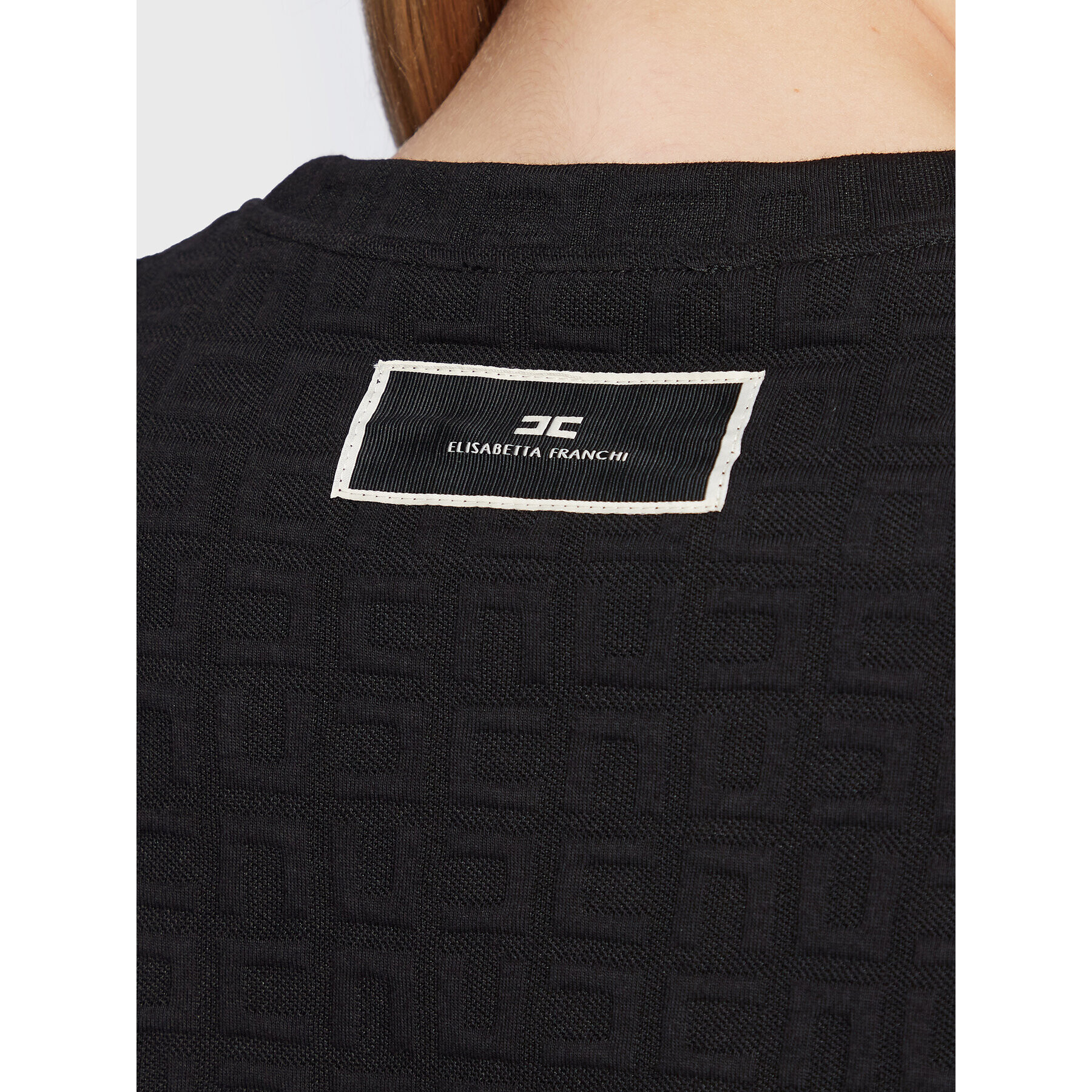 Elisabetta Franchi Суитшърт MD-003-31E2-V240 Черен Oversize - Pepit.bg