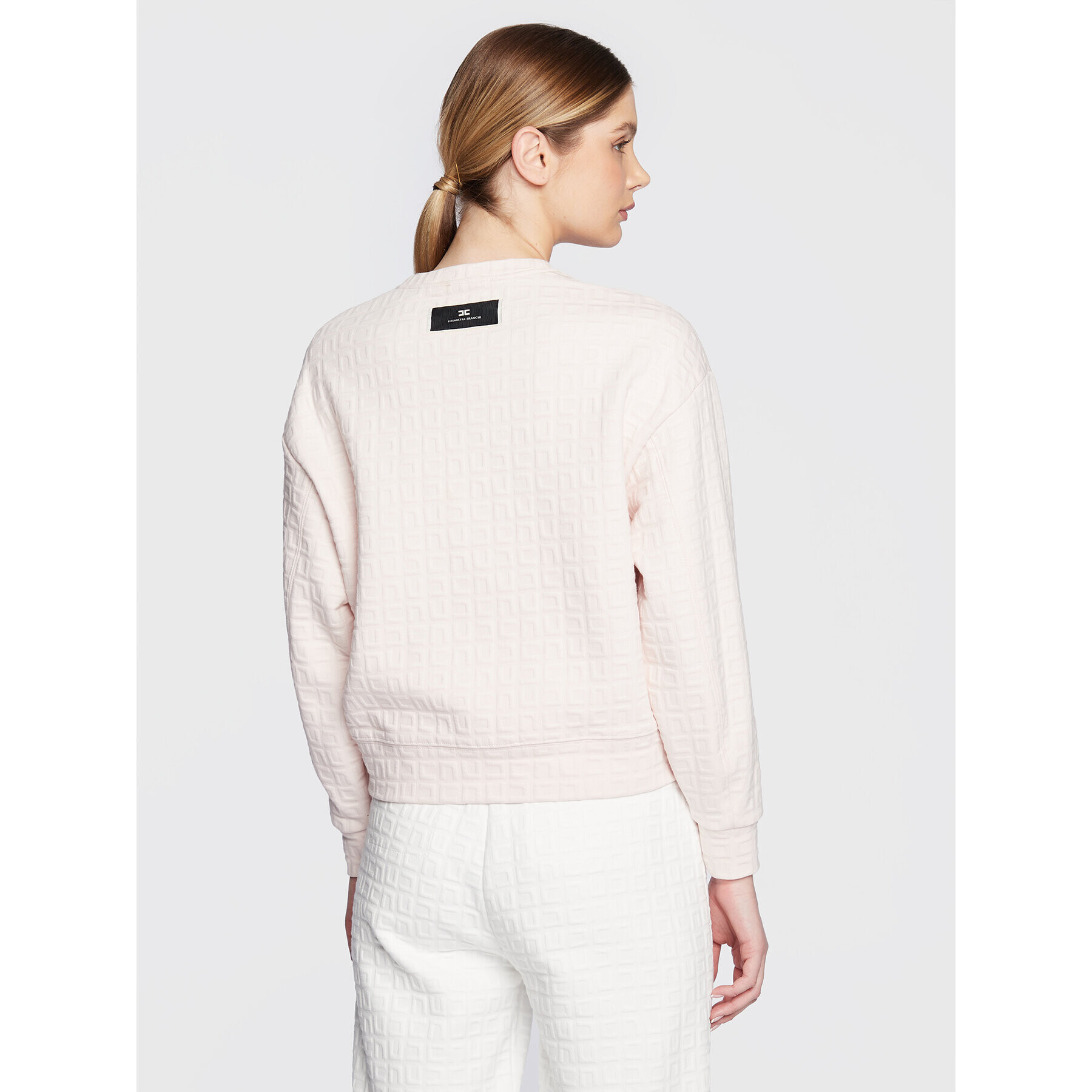 Elisabetta Franchi Суитшърт MD-003-31E2-V240 Розов Oversize - Pepit.bg