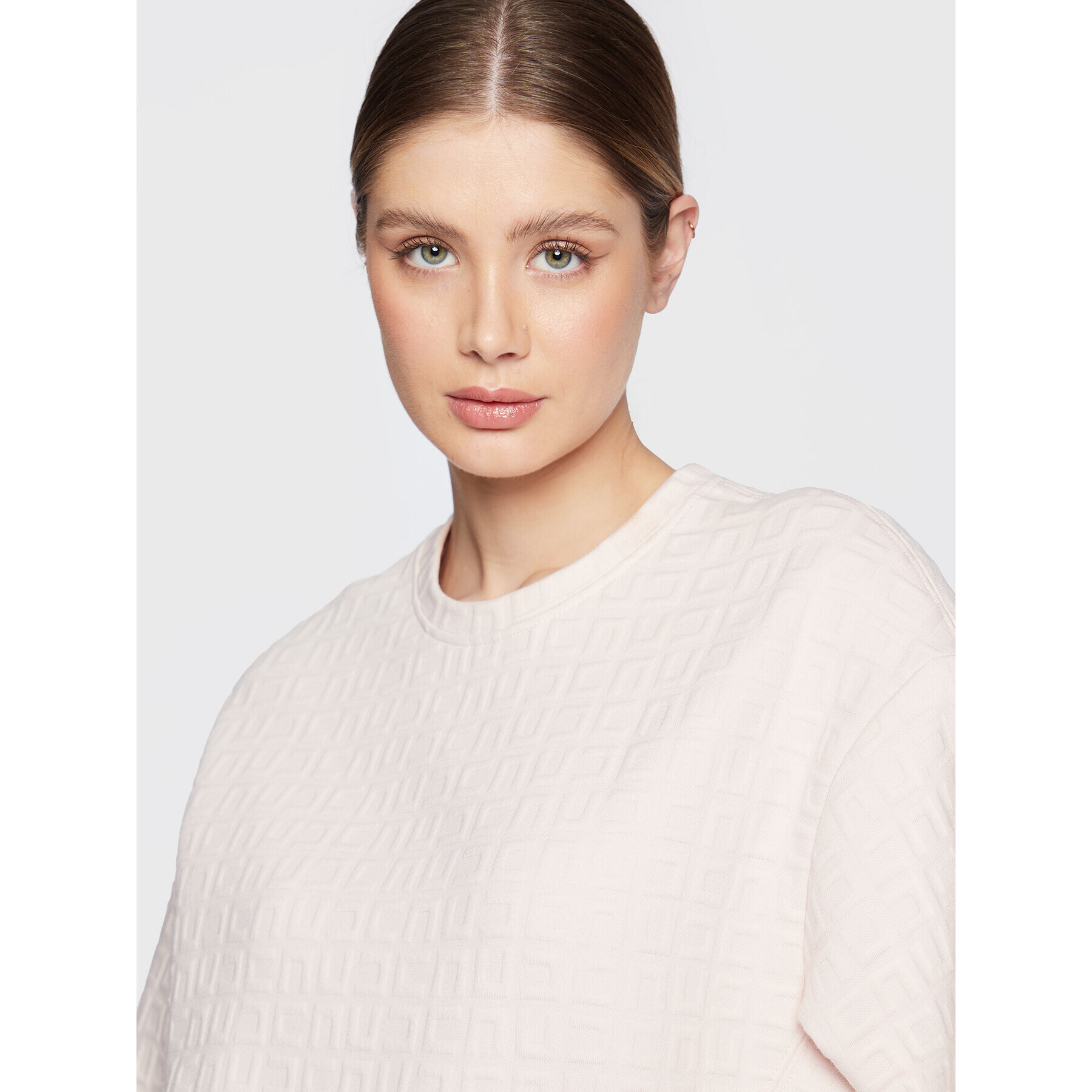 Elisabetta Franchi Суитшърт MD-003-31E2-V240 Розов Oversize - Pepit.bg