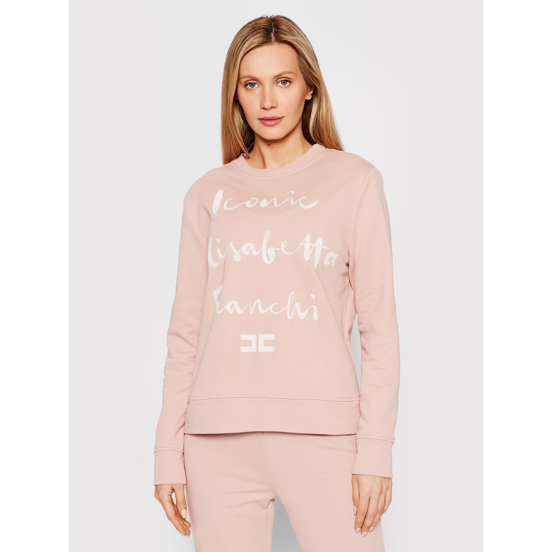 Elisabetta Franchi Суитшърт MD-010-21E2-V160 Розов Regular Fit - Pepit.bg