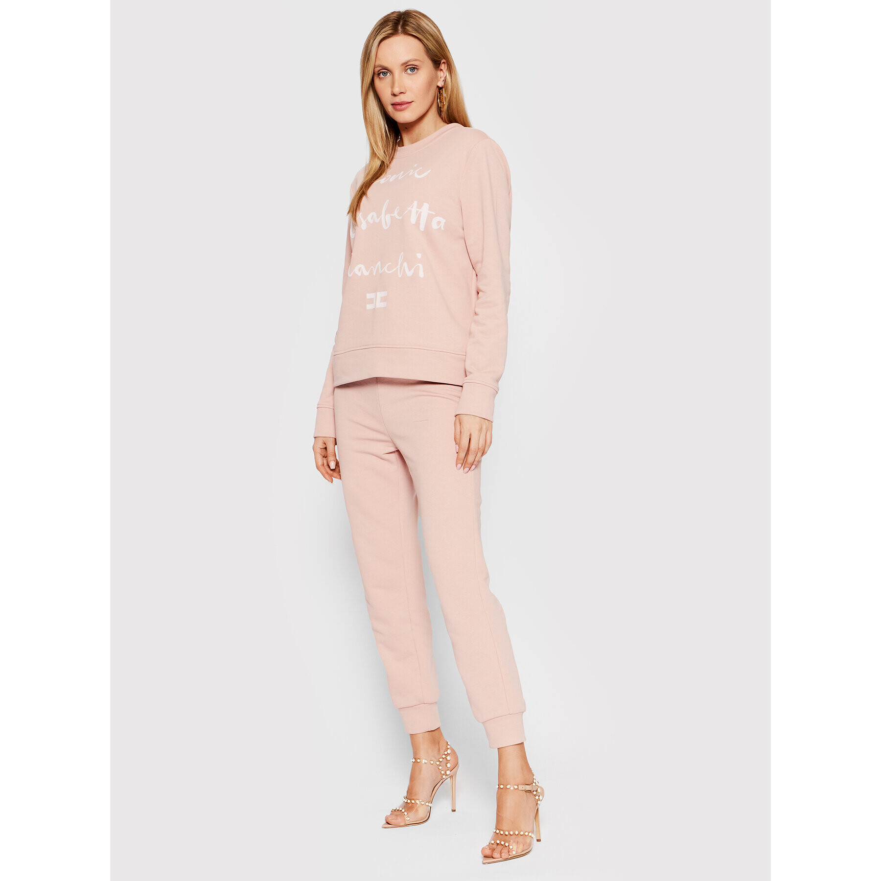 Elisabetta Franchi Суитшърт MD-010-21E2-V160 Розов Regular Fit - Pepit.bg