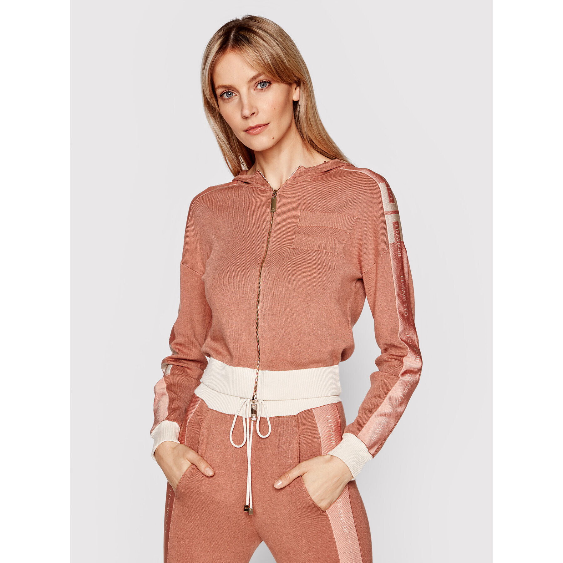 Elisabetta Franchi Суитшърт MK-01S-11E2-V320 Бежов Regular Fit - Pepit.bg