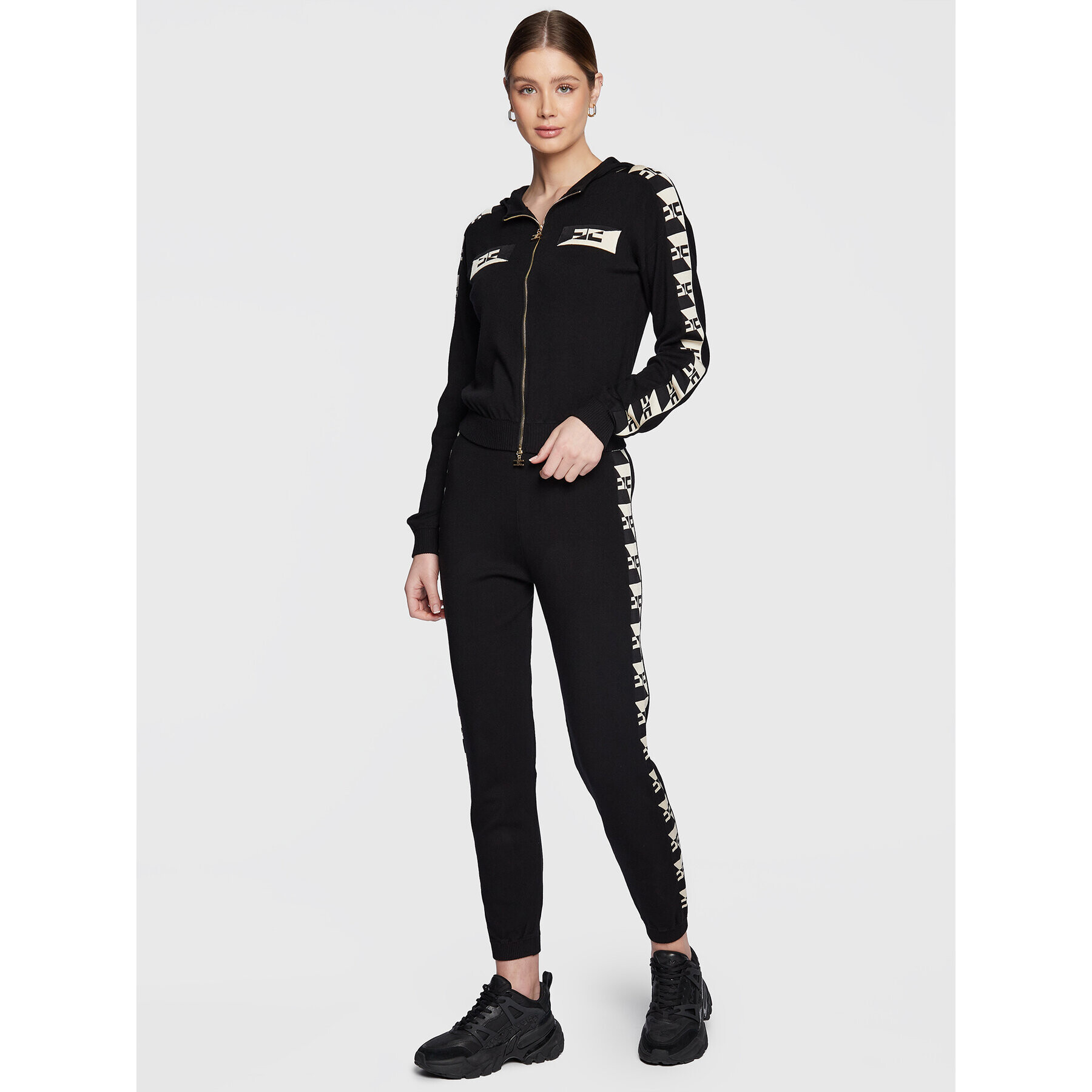 Elisabetta Franchi Суитшърт MK-21S-31E2-V380 Черен Regular Fit - Pepit.bg