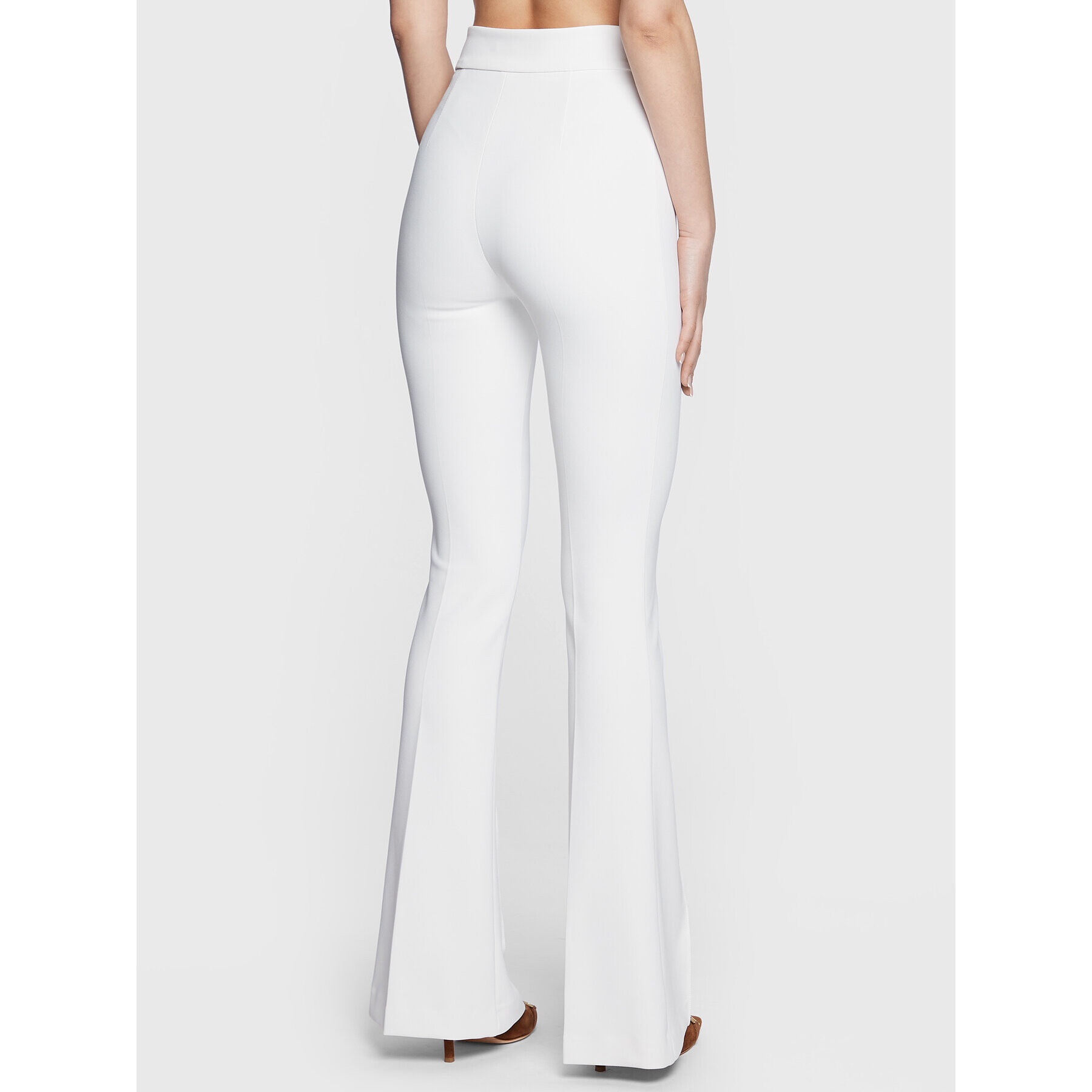 Elisabetta Franchi Текстилни панталони PA-047-31E2-V230 Бял Slim Fit - Pepit.bg