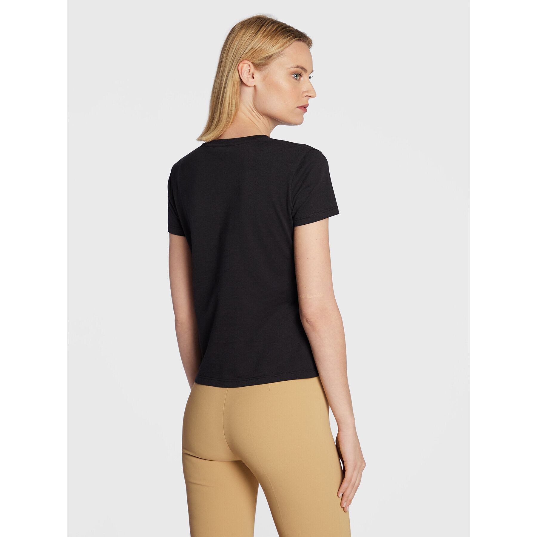 Elisabetta Franchi Тишърт MA-005-26E2-V130 Черен Regular Fit - Pepit.bg