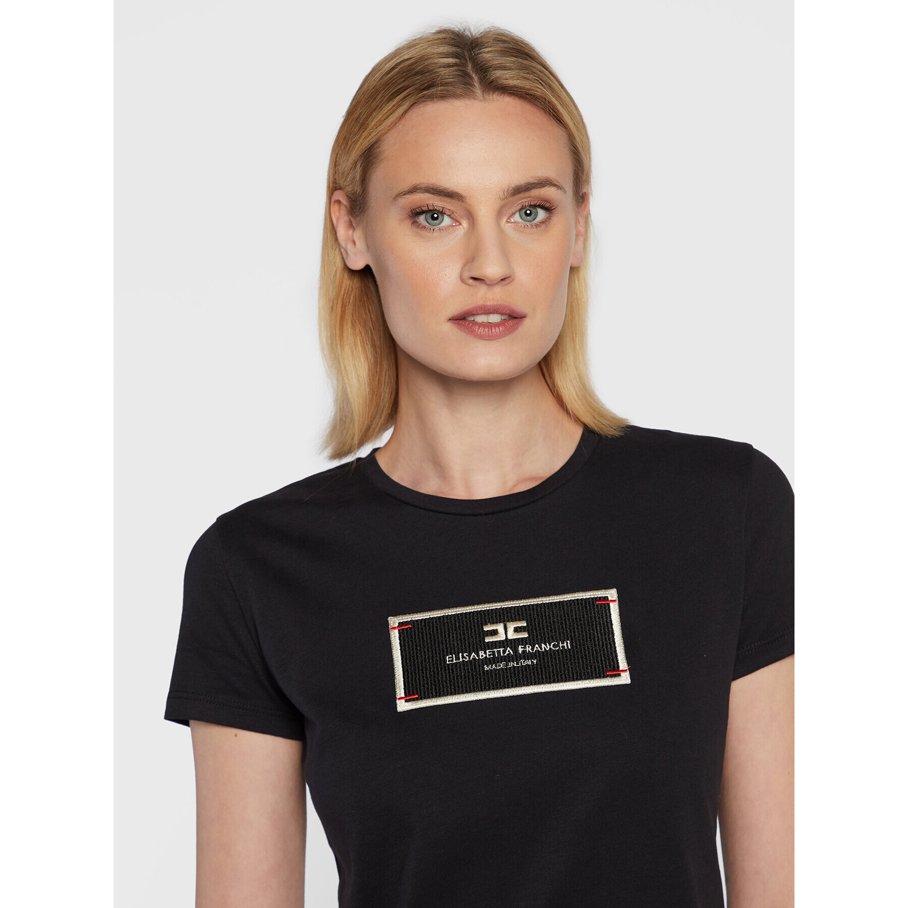 Elisabetta Franchi Тишърт MA-005-26E2-V130 Черен Regular Fit - Pepit.bg