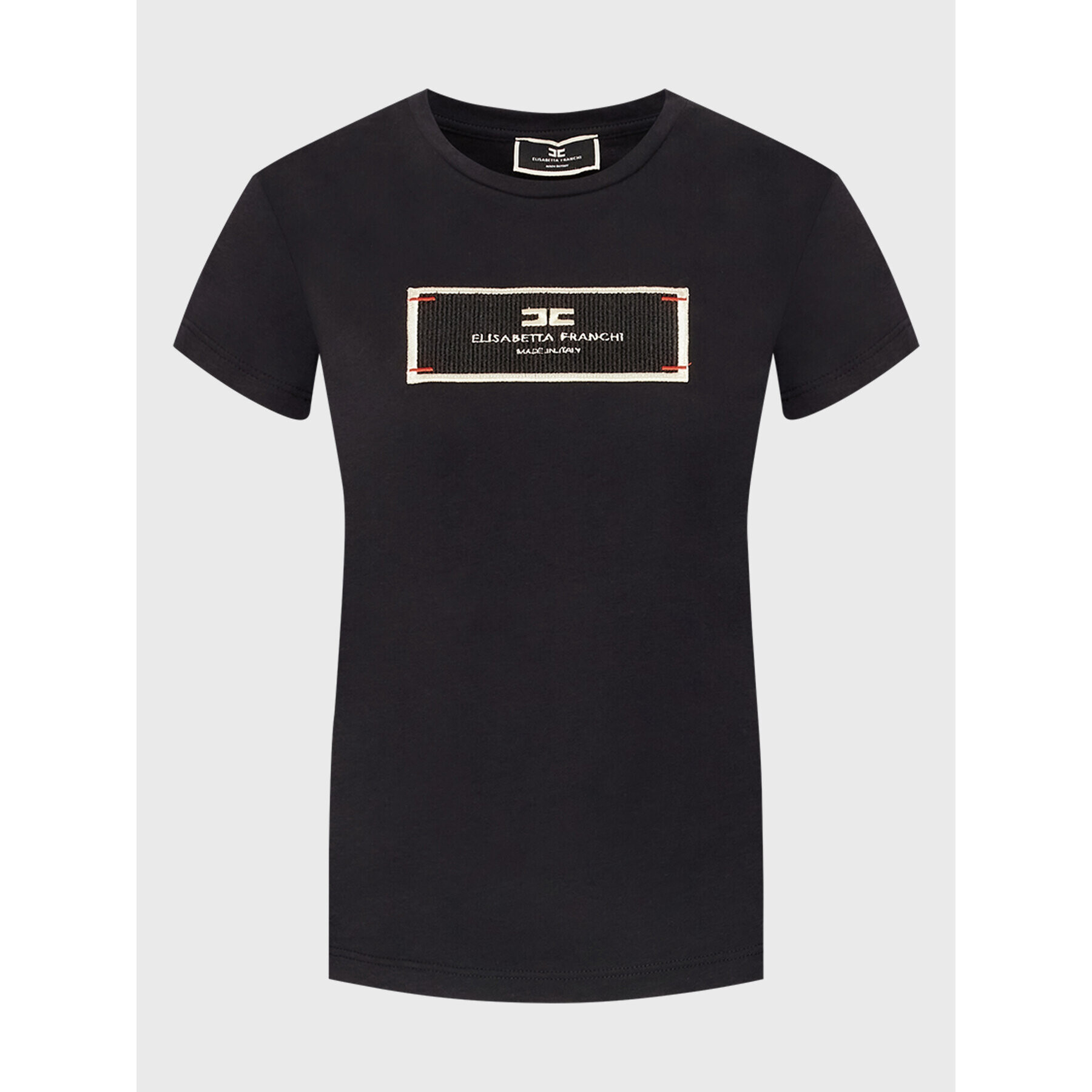 Elisabetta Franchi Тишърт MA-005-26E2-V130 Черен Regular Fit - Pepit.bg