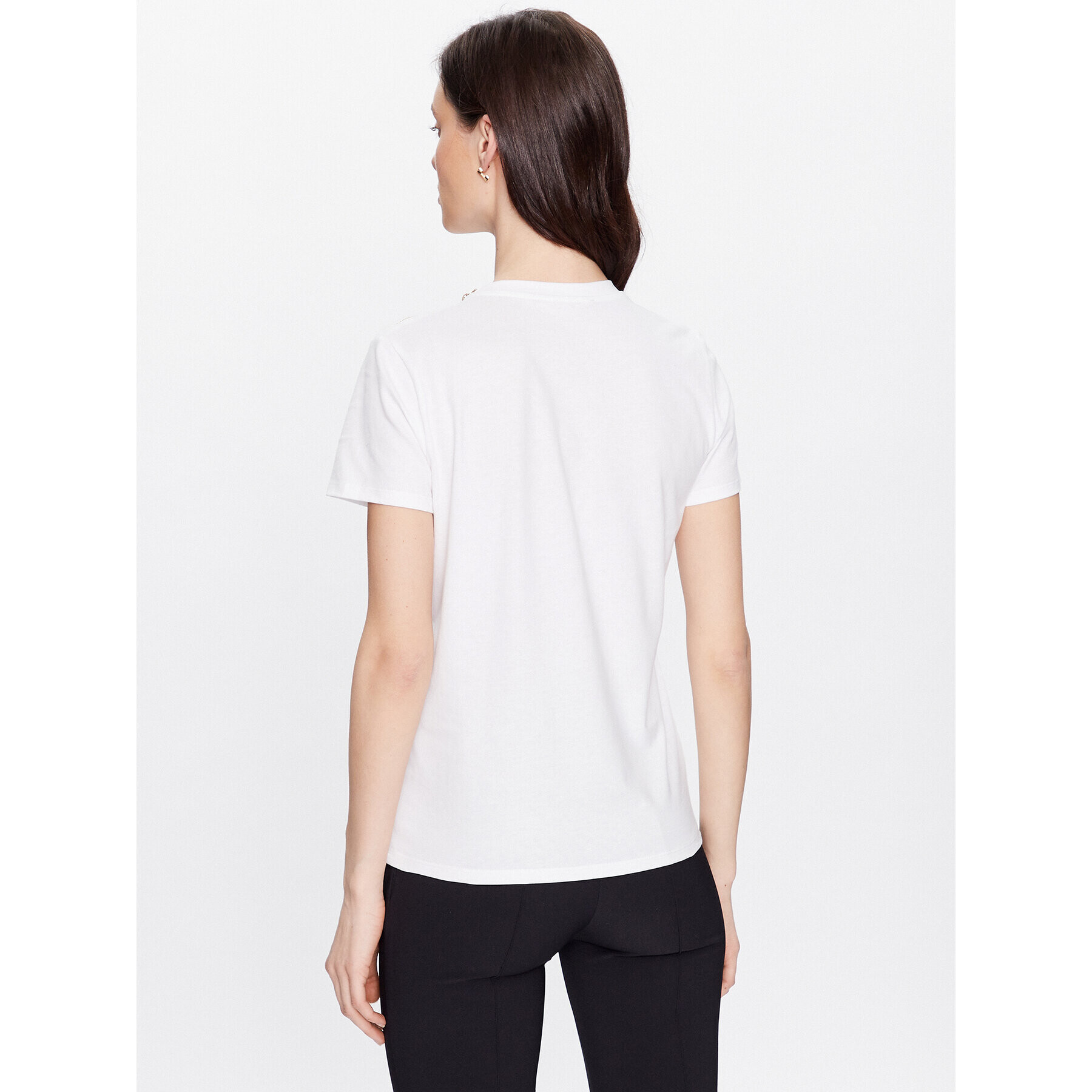 Elisabetta Franchi Тишърт MA-008-31E2-V160 Бял Regular Fit - Pepit.bg