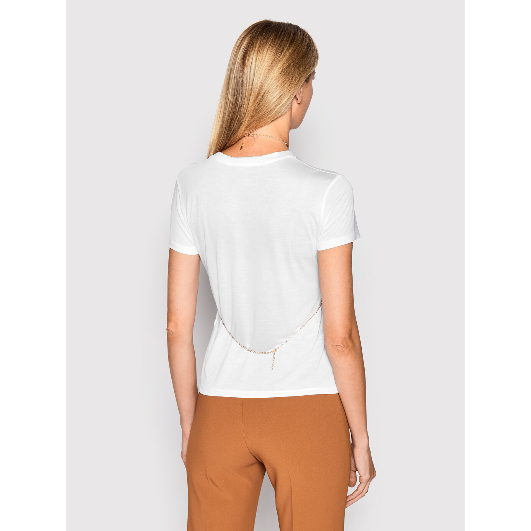 Elisabetta Franchi Тишърт MA-012-26E2-V180 Бял Regular Fit - Pepit.bg