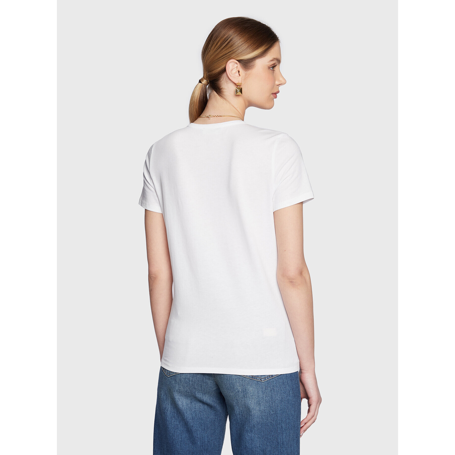 Elisabetta Franchi Тишърт MA-012-31E2-V200 Бял Regular Fit - Pepit.bg