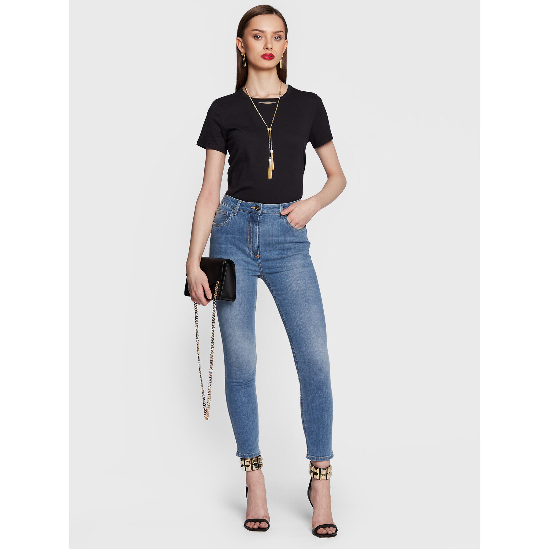 Elisabetta Franchi Тишърт MA-012-31E2-V200 Черен Regular Fit - Pepit.bg