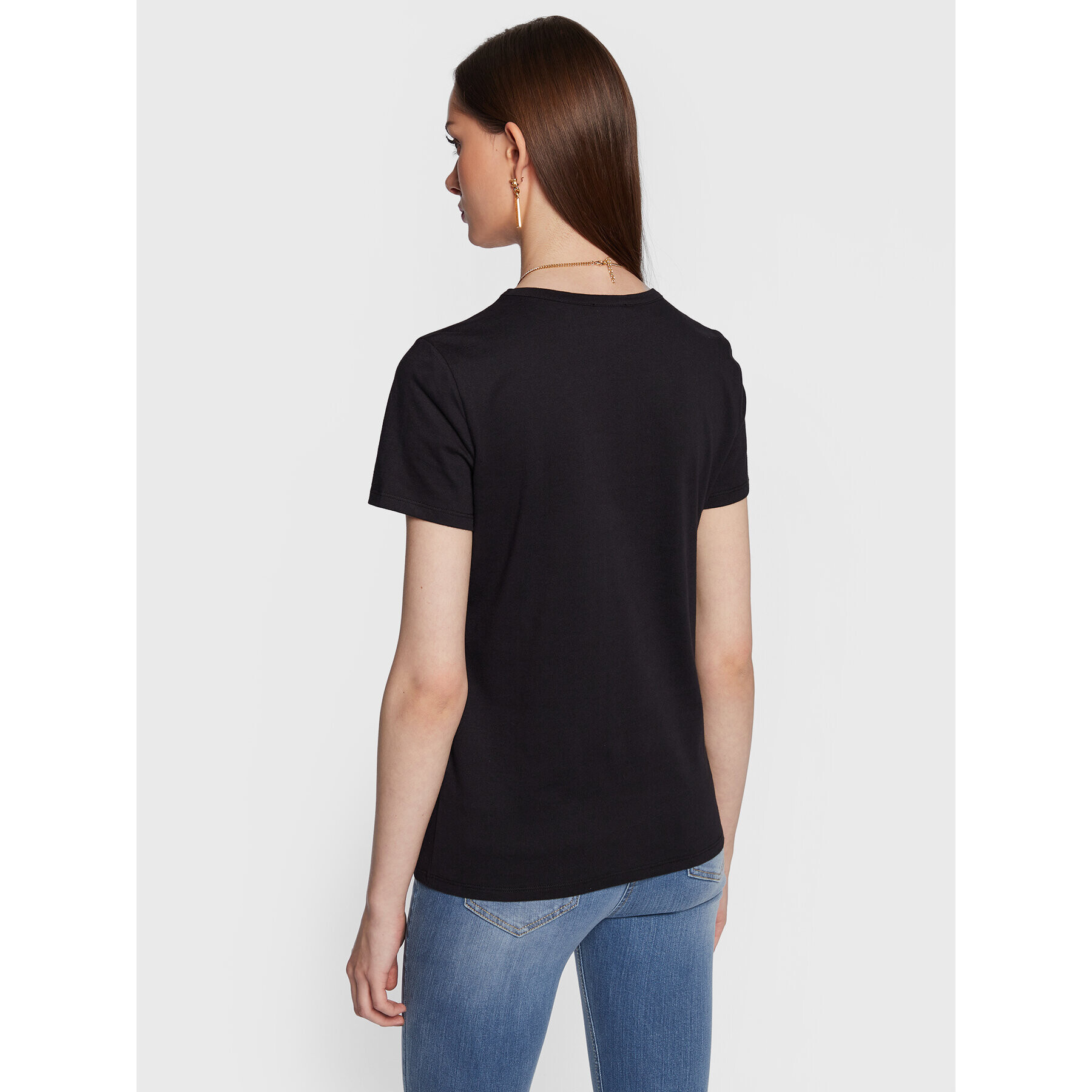 Elisabetta Franchi Тишърт MA-012-31E2-V200 Черен Regular Fit - Pepit.bg