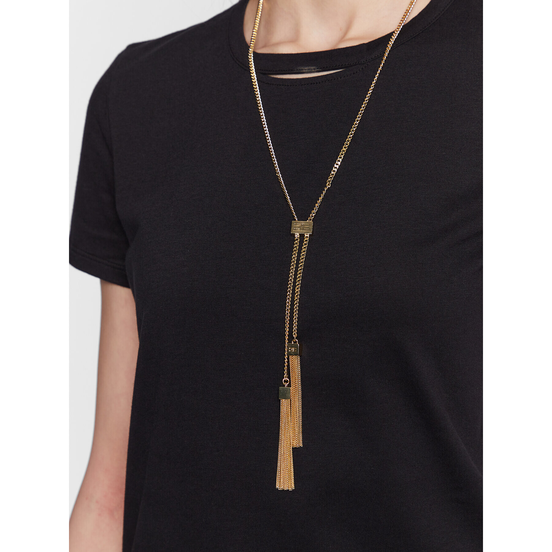 Elisabetta Franchi Тишърт MA-012-31E2-V200 Черен Regular Fit - Pepit.bg