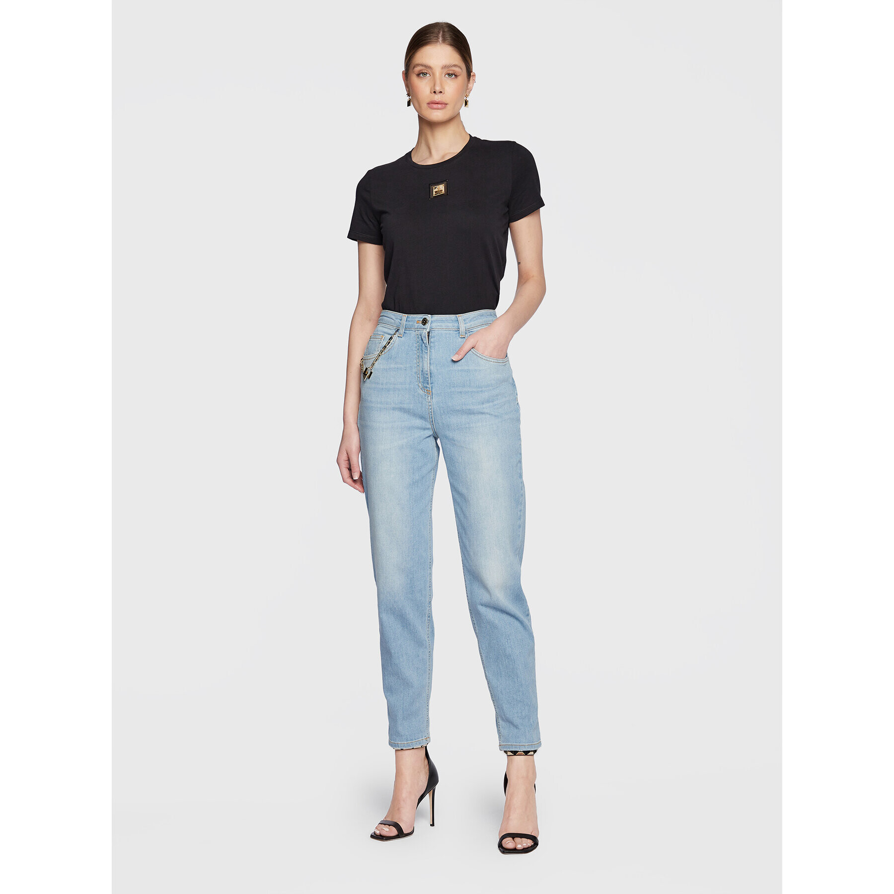 Elisabetta Franchi Тишърт MA-016-31E2-V150 Черен Regular Fit - Pepit.bg