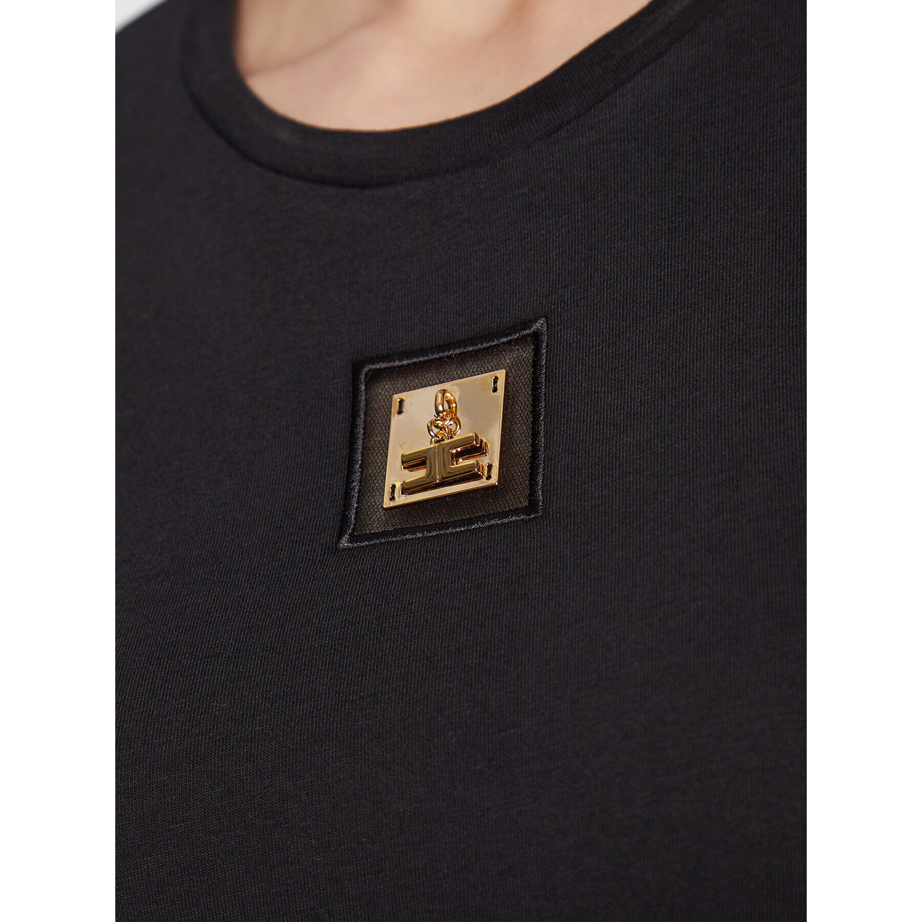 Elisabetta Franchi Тишърт MA-016-31E2-V150 Черен Regular Fit - Pepit.bg
