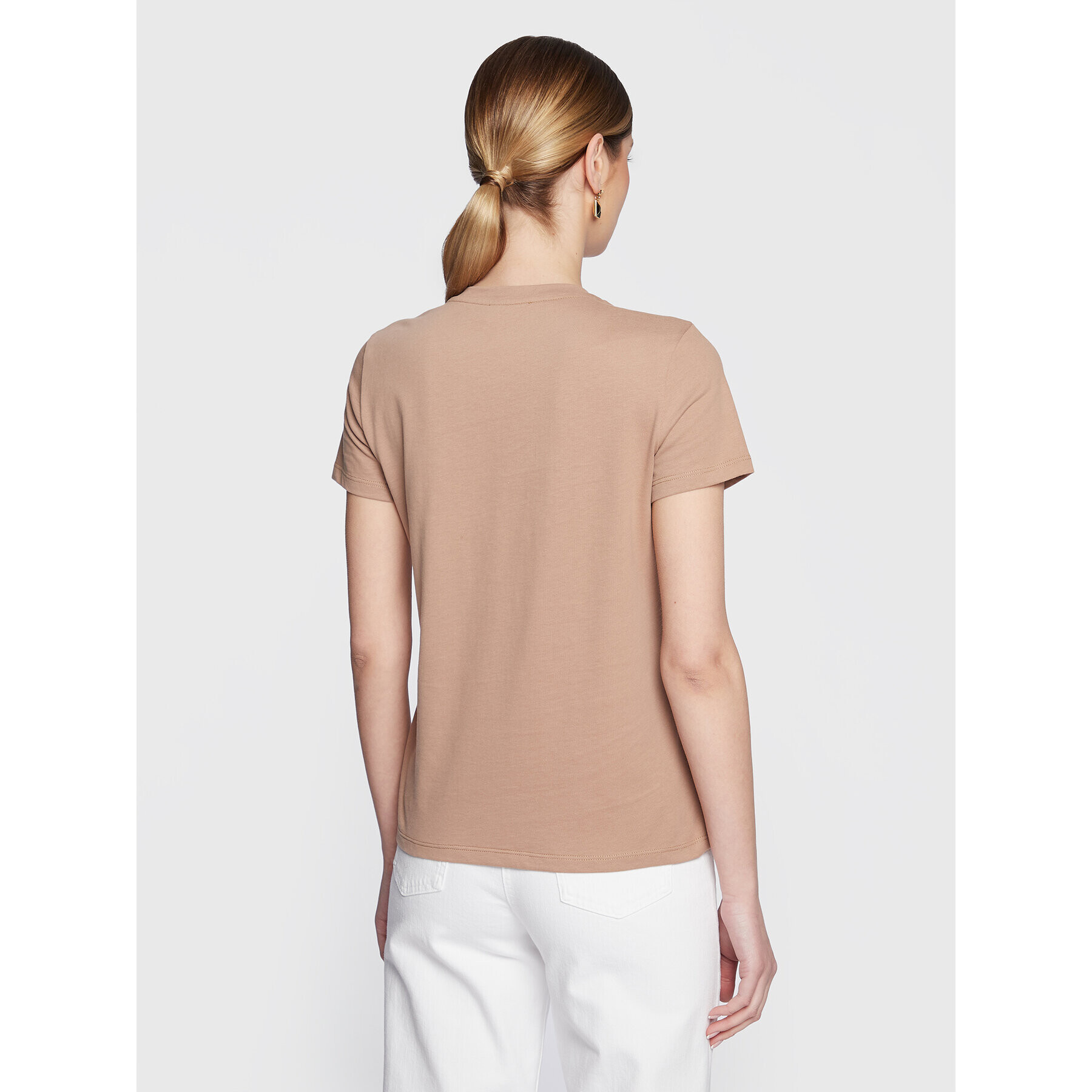 Elisabetta Franchi Тишърт MA-016-31E2-V150 Кафяв Regular Fit - Pepit.bg