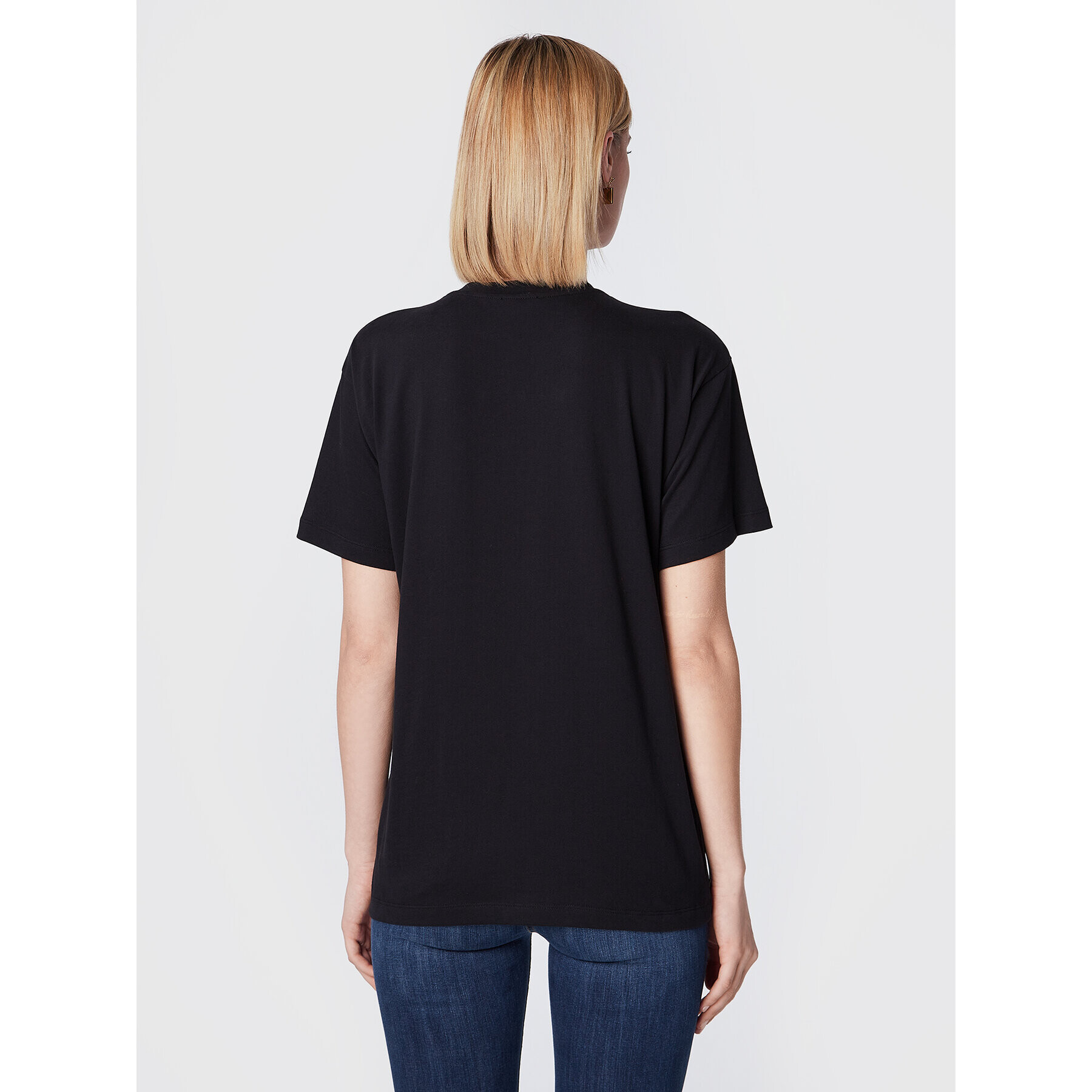 Elisabetta Franchi Тишърт MA-018-26E2-V190 Черен Regular Fit - Pepit.bg