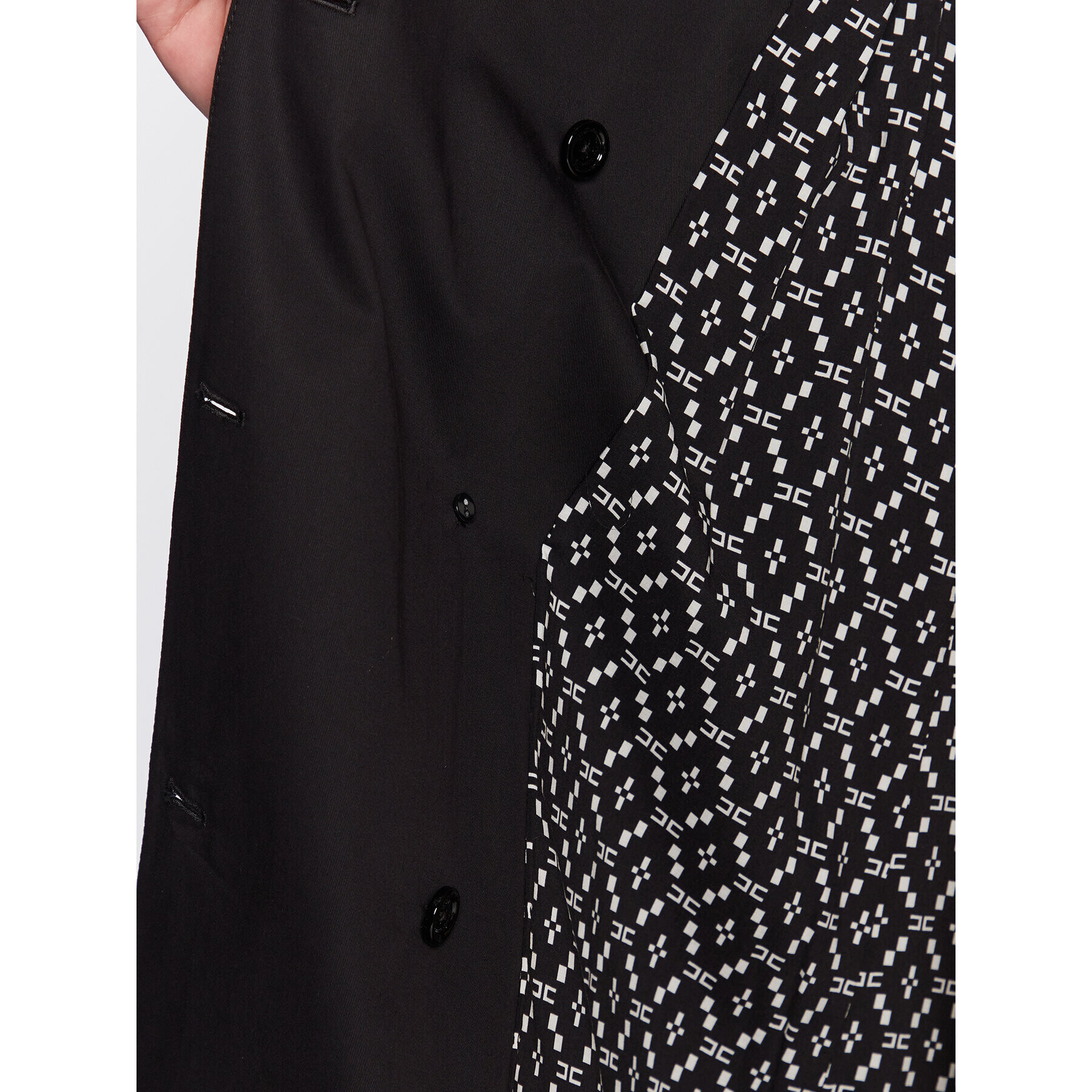 Elisabetta Franchi Тренч SP-003-31E2-V800 Черен Regular Fit - Pepit.bg