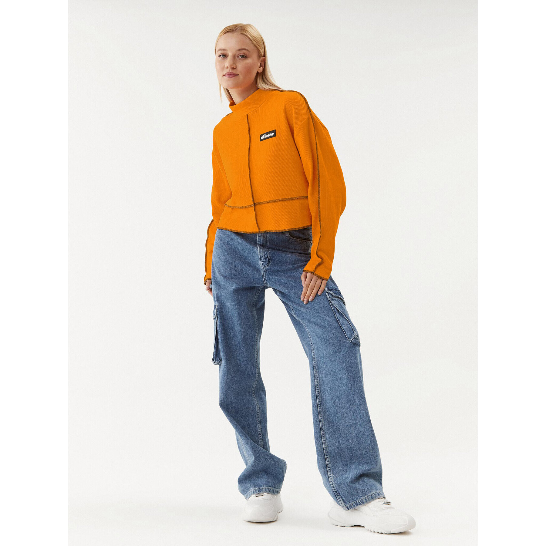 Ellesse Блуза Vetro SGP15937 Оранжев Oversize - Pepit.bg