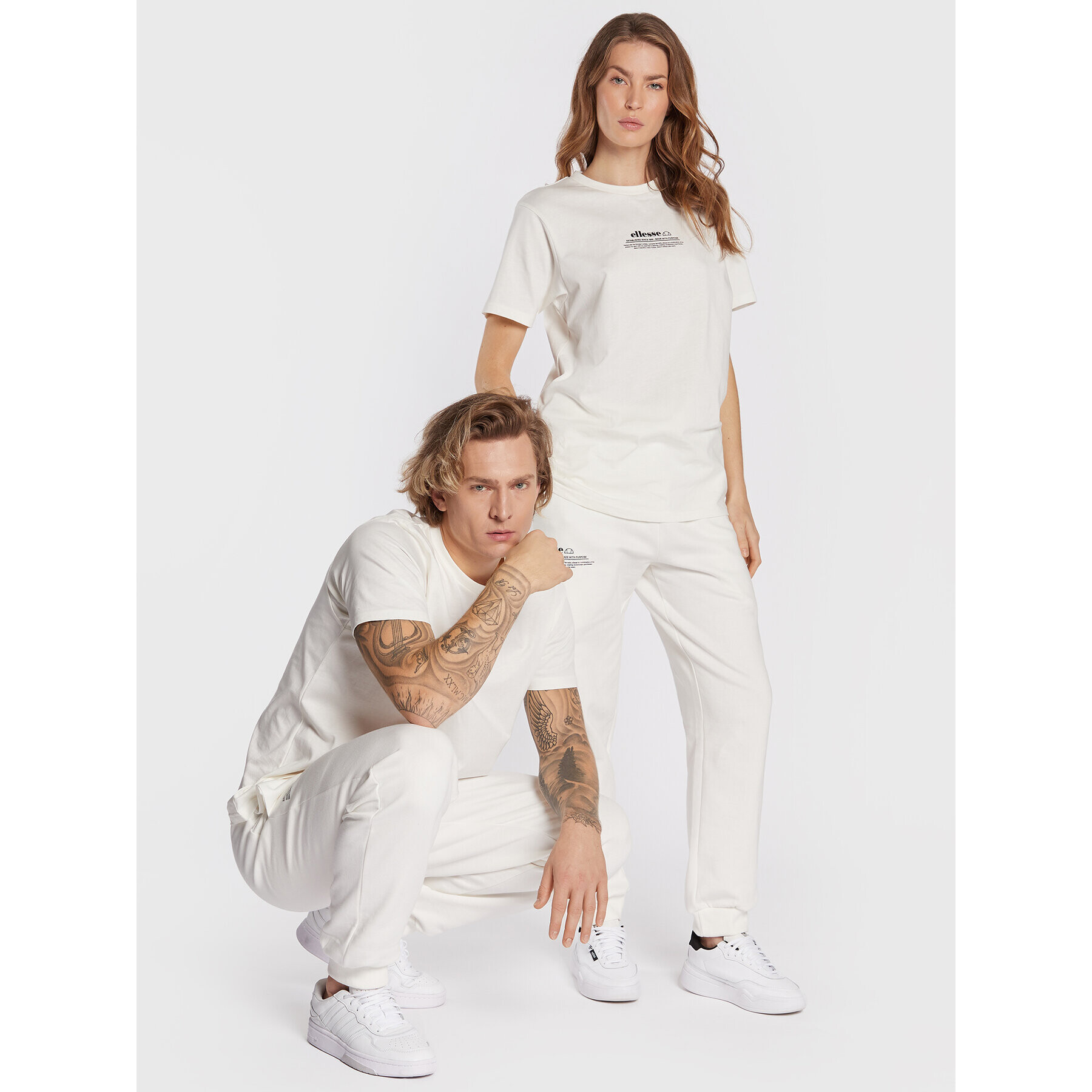 Ellesse Долнище анцуг Unisex Dimartino SGP16249 Бял Regular Fit - Pepit.bg