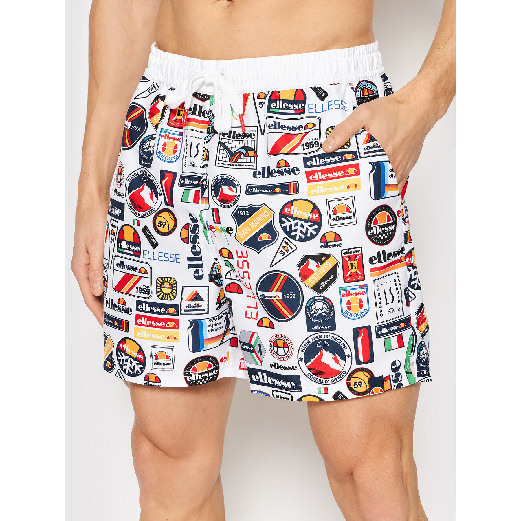 Ellesse Плувни шорти Roulle SHM14518 Бял Regular Fit - Pepit.bg