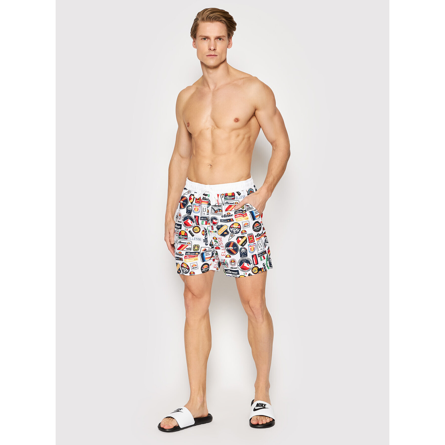 Ellesse Плувни шорти Roulle SHM14518 Бял Regular Fit - Pepit.bg