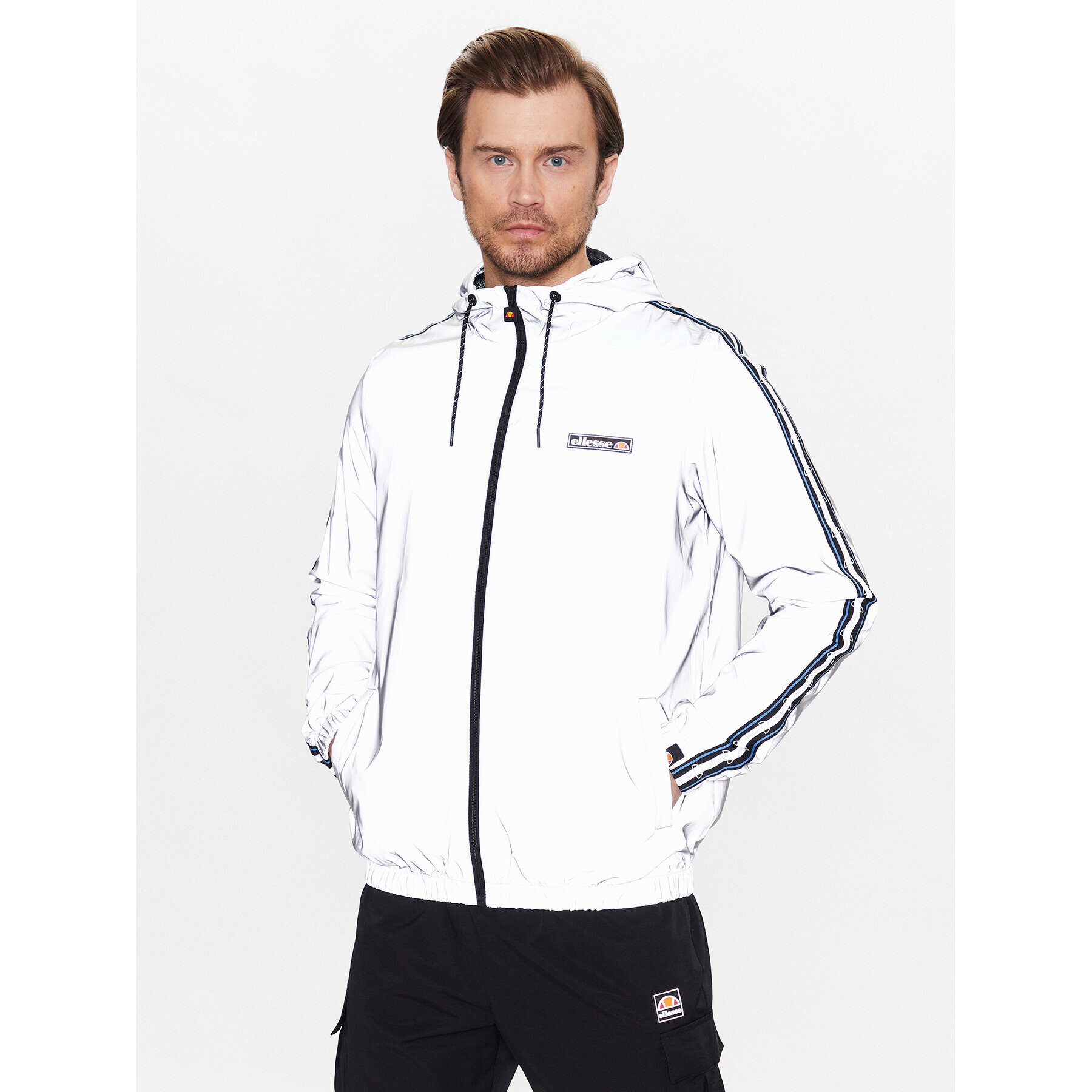 Ellesse Преходно яке Landorus SHR17996 Сребрист Regular Fit - Pepit.bg