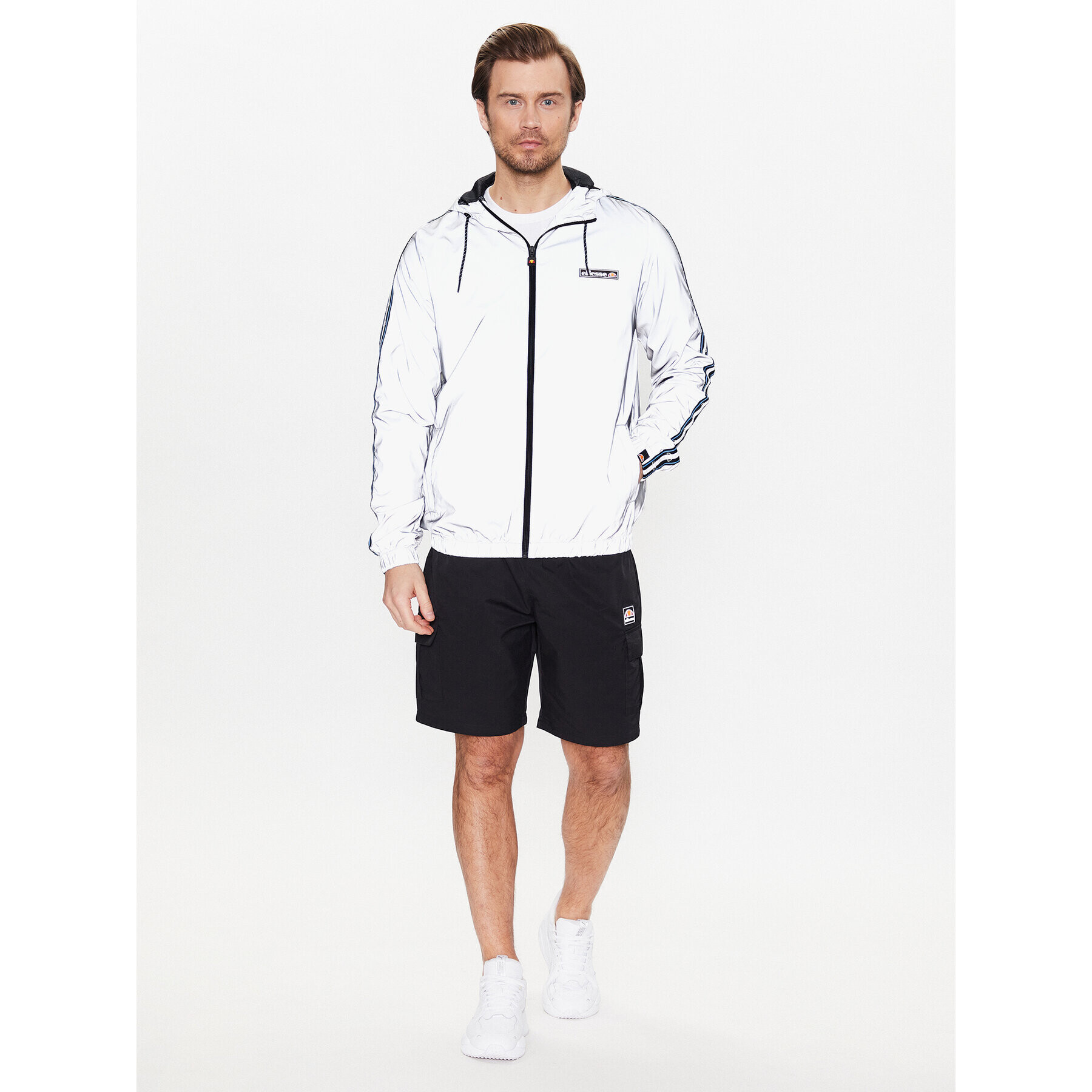 Ellesse Преходно яке Landorus SHR17996 Сребрист Regular Fit - Pepit.bg