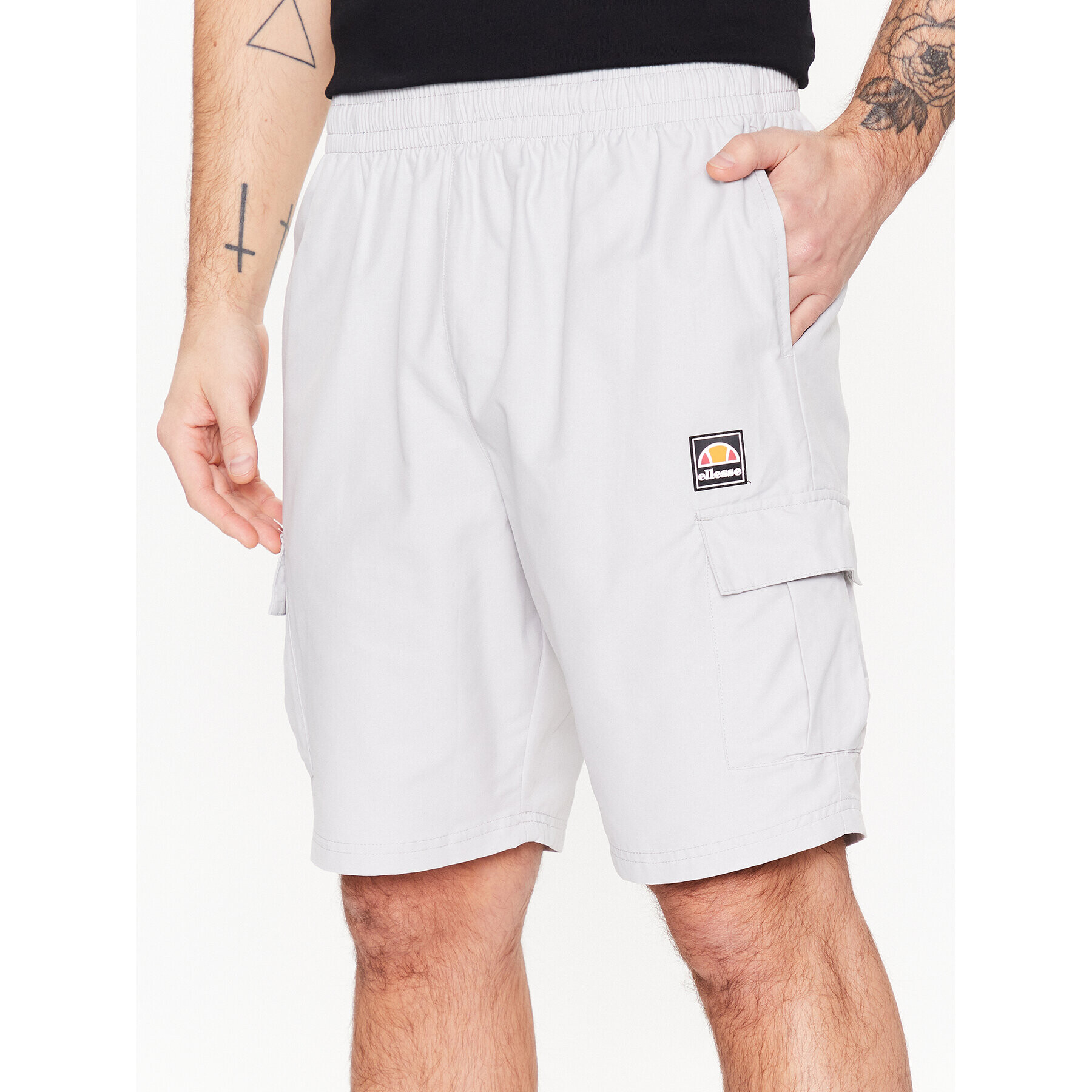 Ellesse Шорти от плат Caprera SXR17673 Сив Regular Fit - Pepit.bg