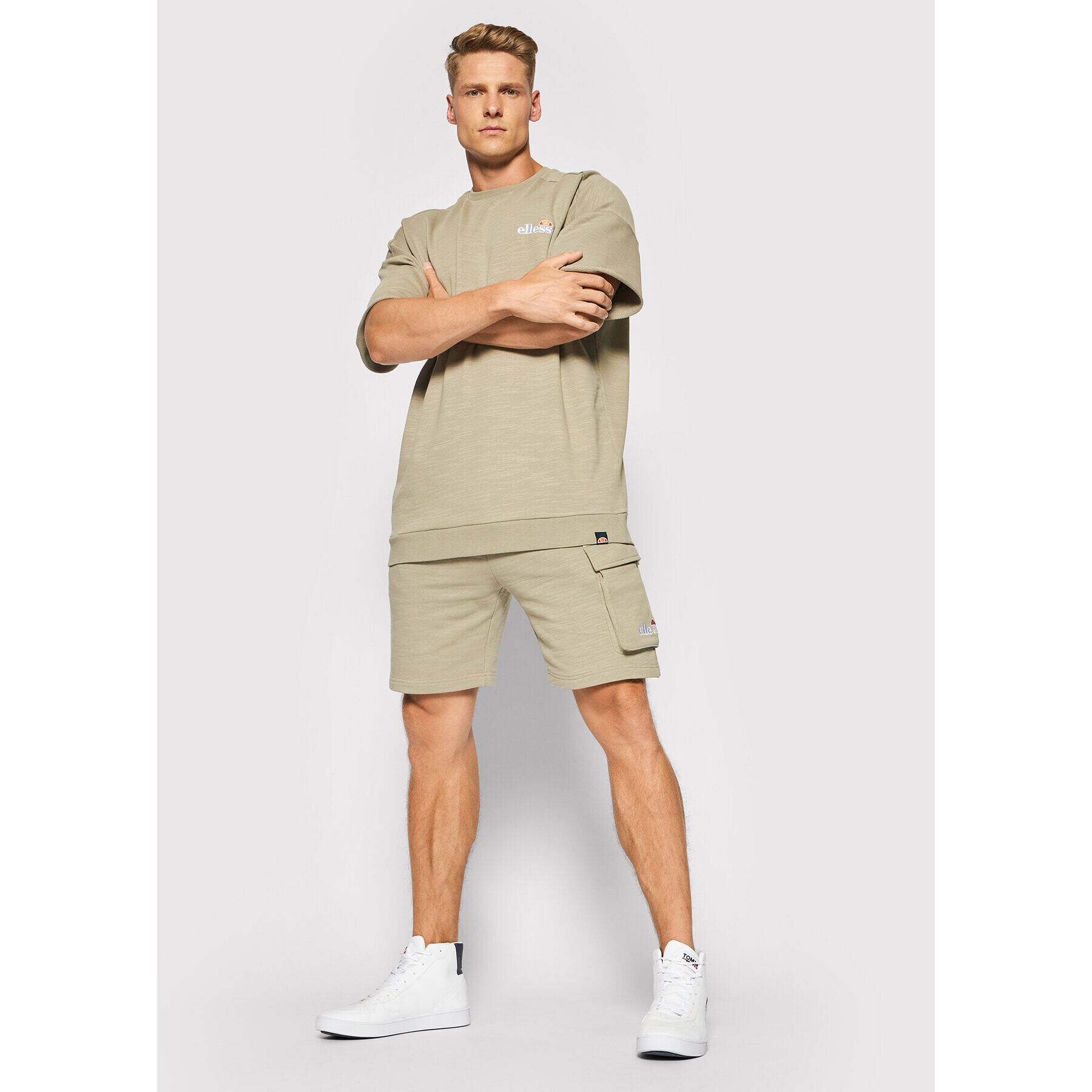 Ellesse Спортни шорти Basta SHJ11947 Зелен Regular Fit - Pepit.bg