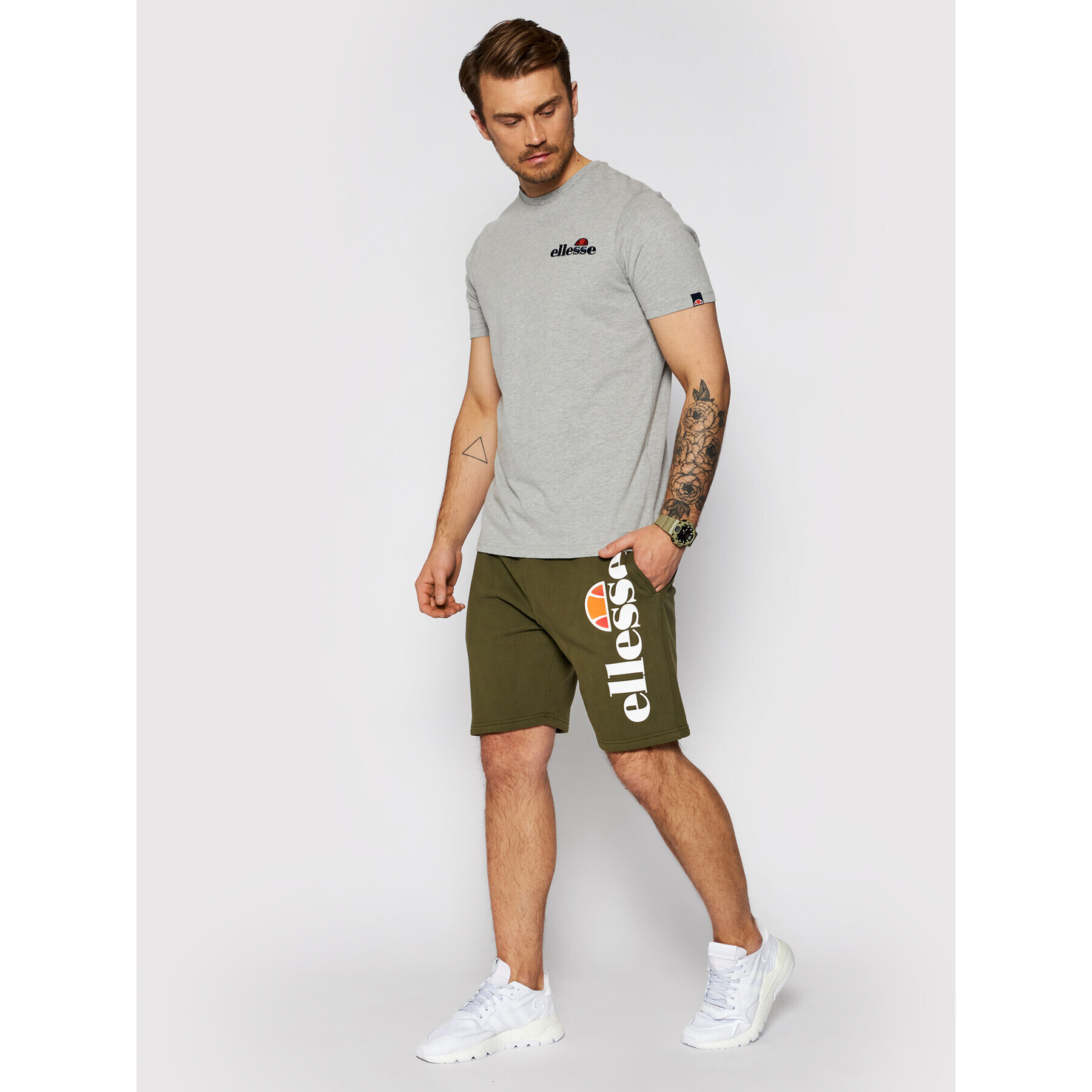 Ellesse Спортни шорти Bossini SHS08748 Зелен Regular Fit - Pepit.bg