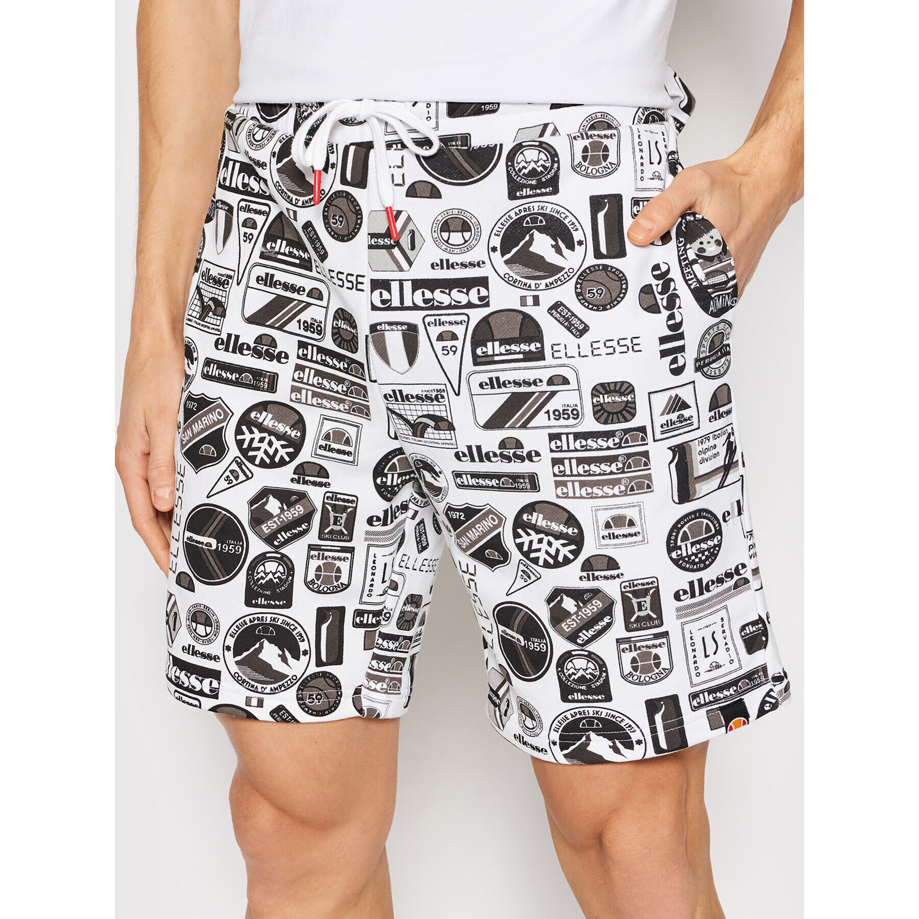Ellesse Спортни шорти Igor SHM14519 Бял Regular Fit - Pepit.bg