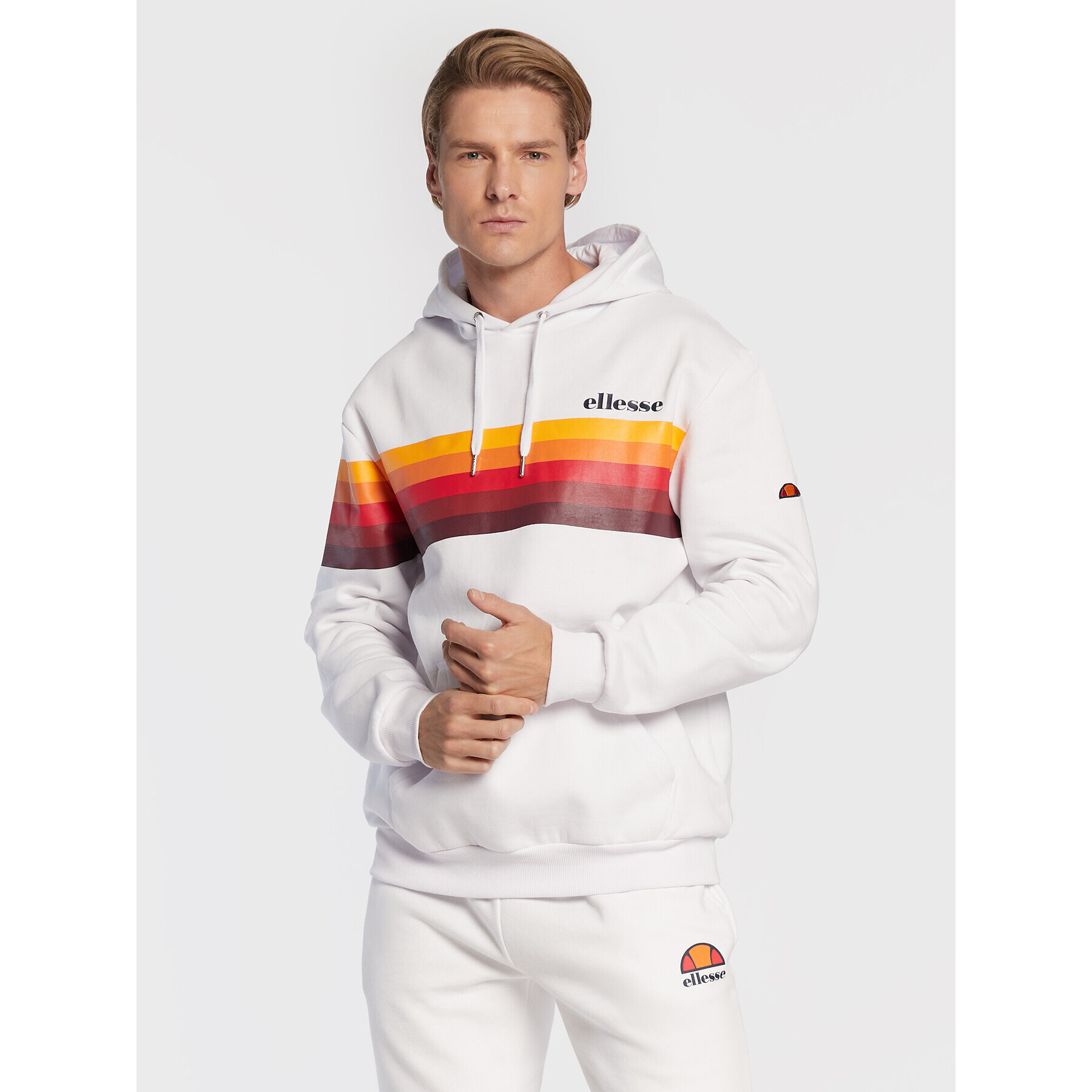 Ellesse Суитшърт Gruss SHP16215 Бял Regular Fit - Pepit.bg