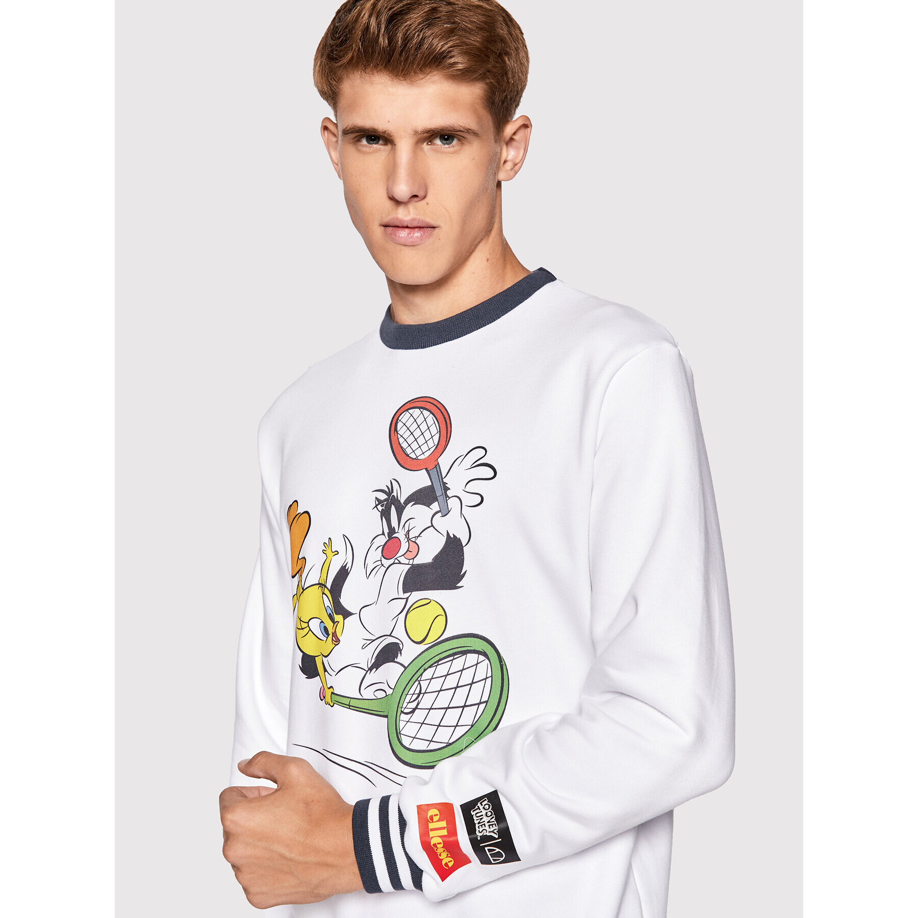 Ellesse Суитшърт LOONEY TUNES Sidaloon SML15223 Бял Regular Fit - Pepit.bg