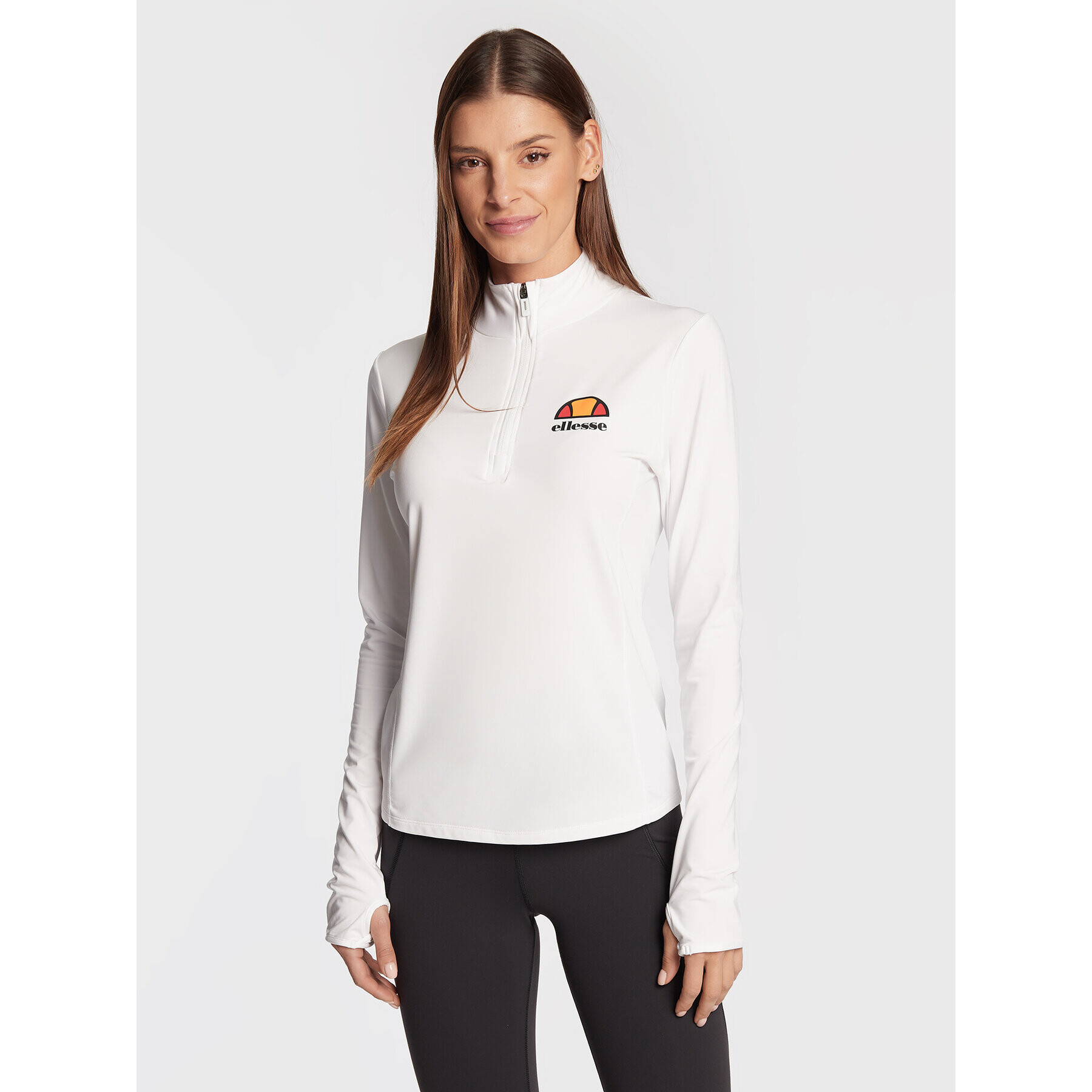 Ellesse Суитшърт от техническо трико Sofira SRG09915 Бял Compressive Fit - Pepit.bg