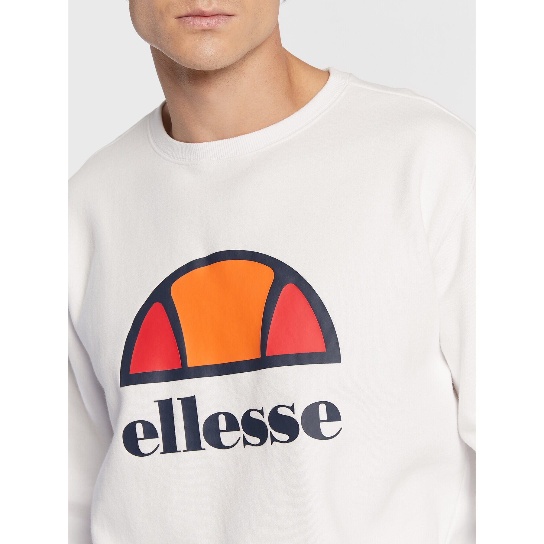 Ellesse Суитшърт Perc SXG12638 Бял Regular Fit - Pepit.bg