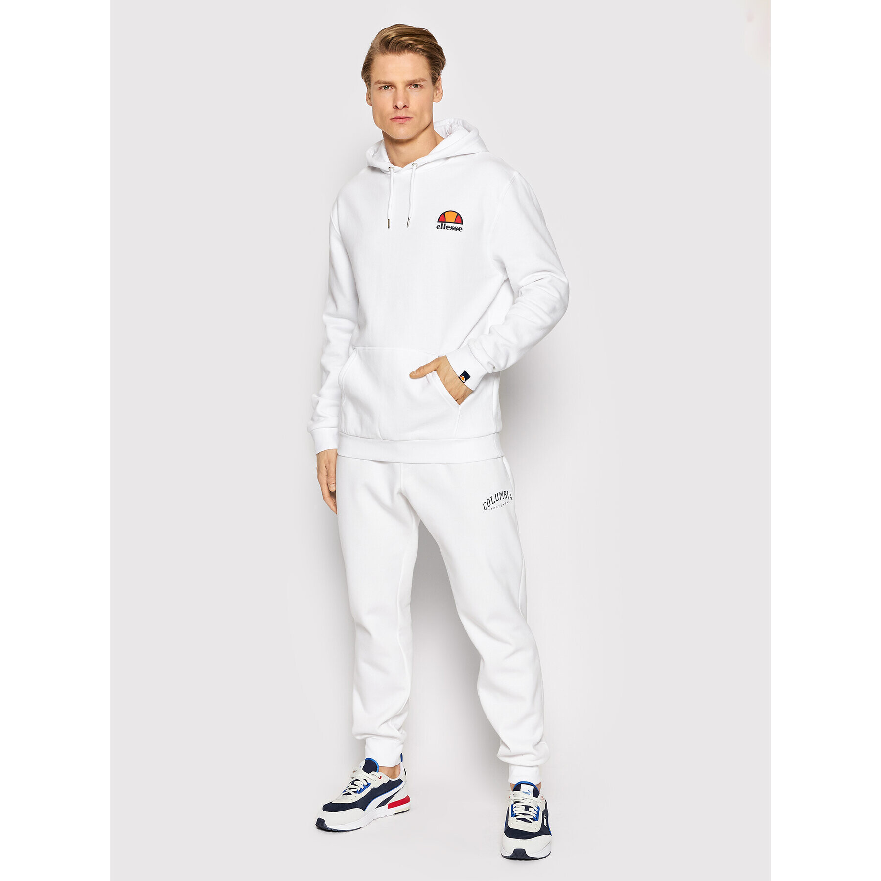 Ellesse Суитшърт Toce SHS02216 Бял Regular Fit - Pepit.bg