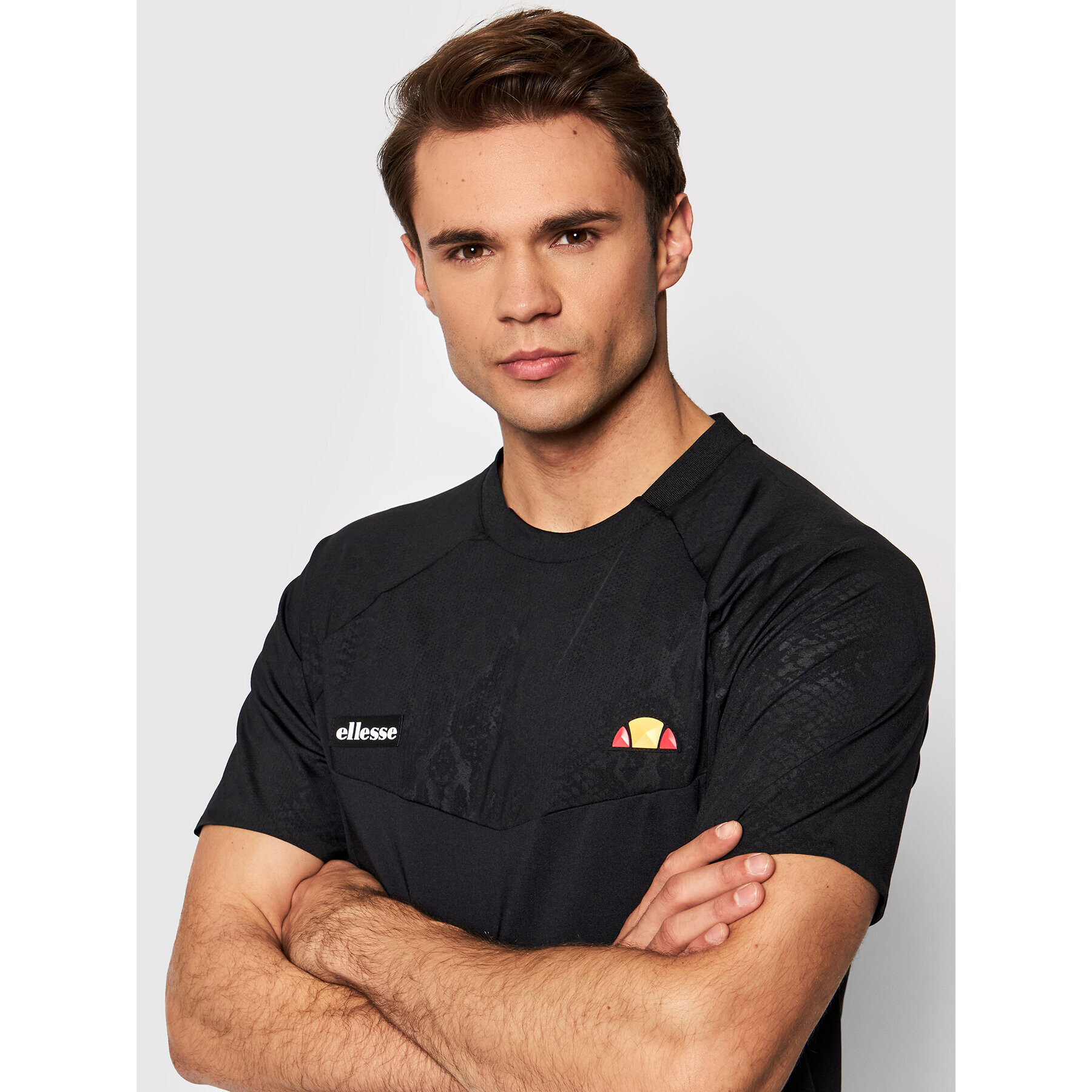 Ellesse Тениска от техническо трико Maestro SEK12290 Черен Regular Fit - Pepit.bg