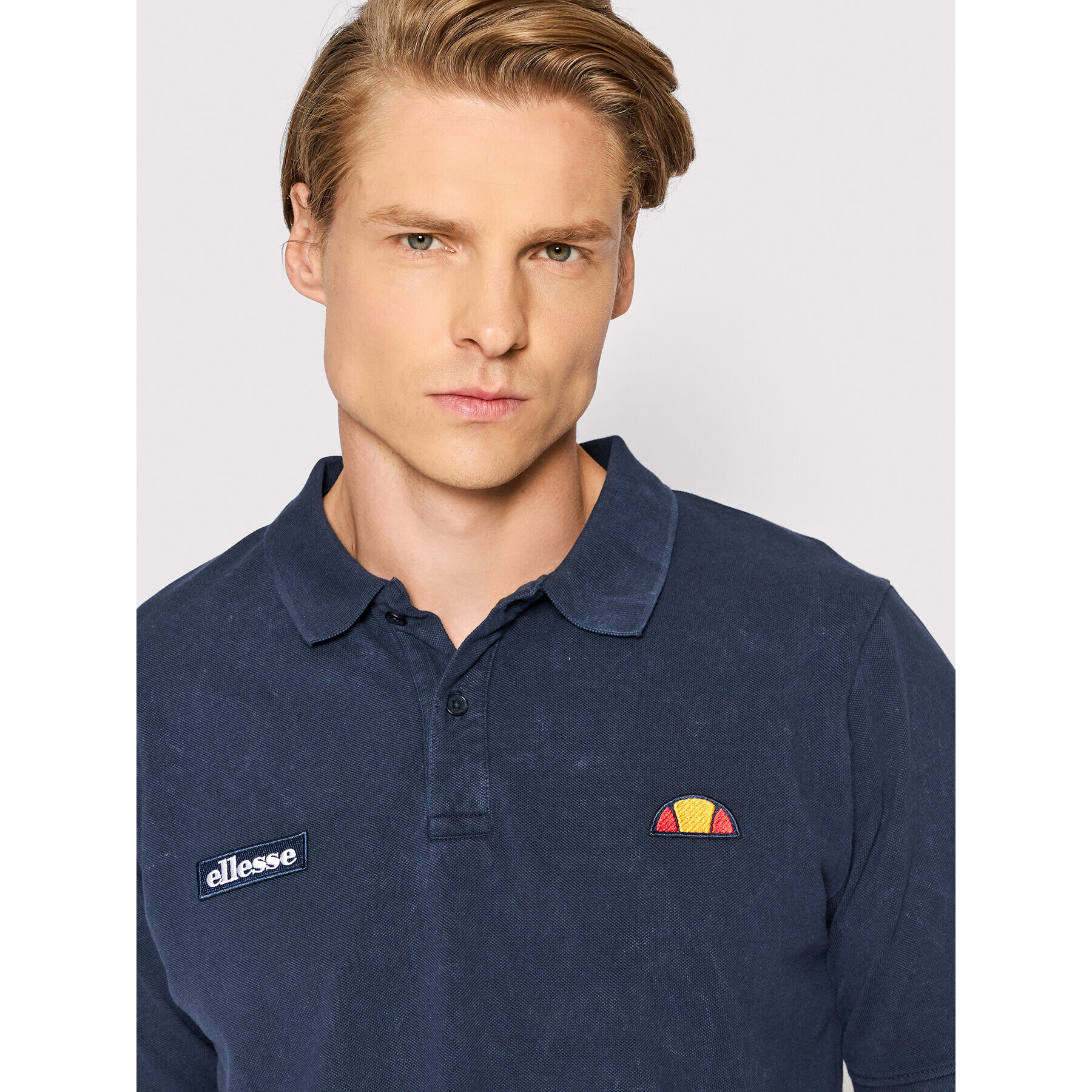 Ellesse Тениска с яка и копчета Montura Caustic SHM14371 Тъмносин Regular Fit - Pepit.bg