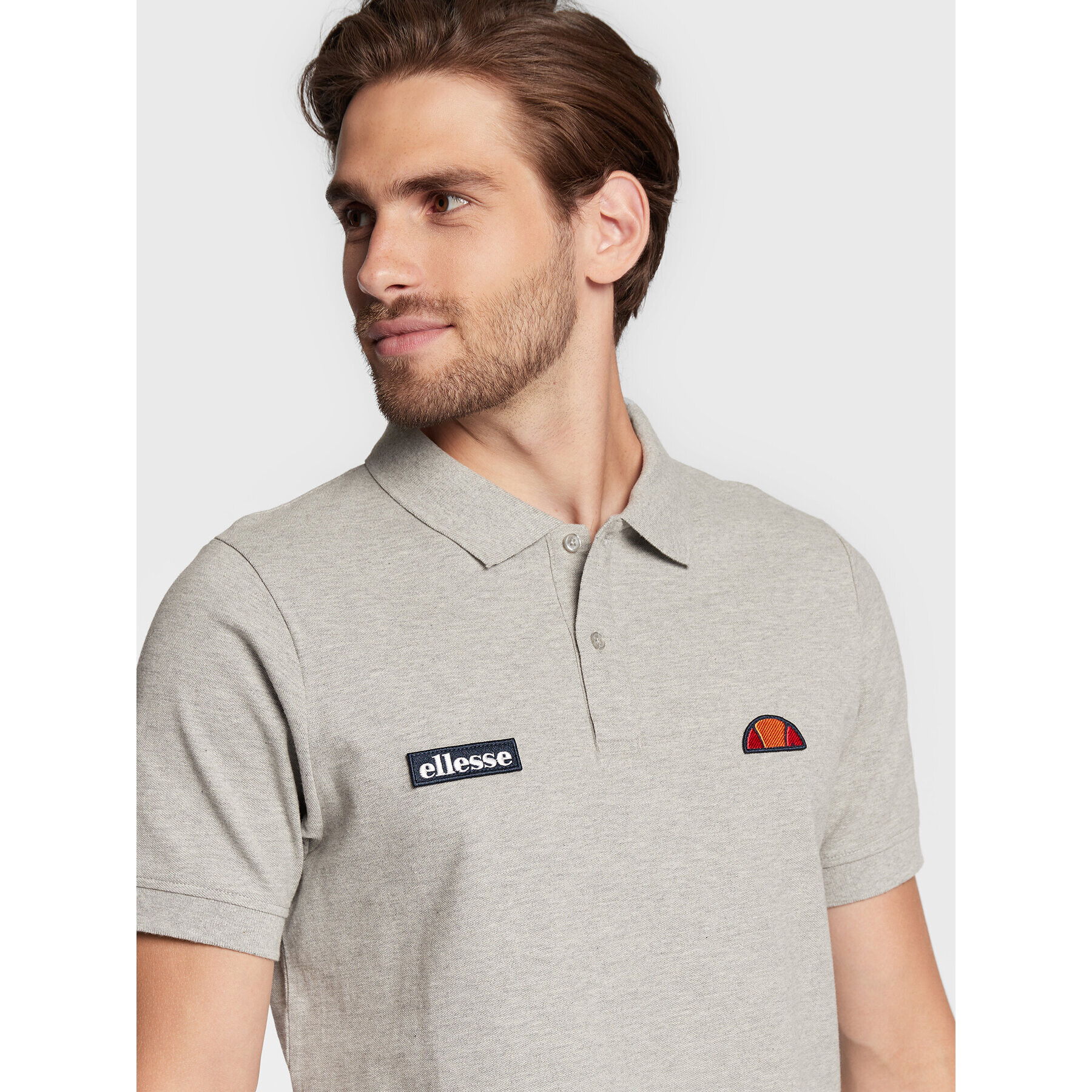 Ellesse Тениска с яка и копчета Montura SHS04475 Сив Regular Fit - Pepit.bg